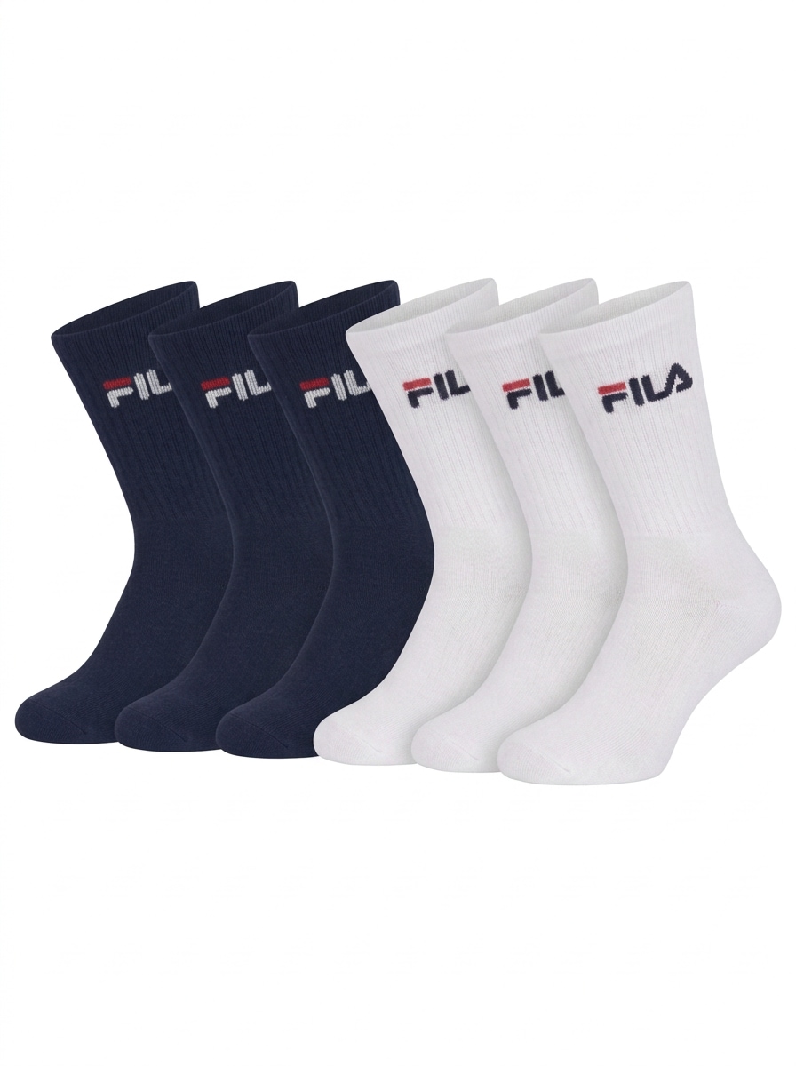 Fila Tennissocken »UNISEX CREW TENNIS FULL TERRY SOCKS« 6 Paar,  Sportsocken, flache Zehennaht