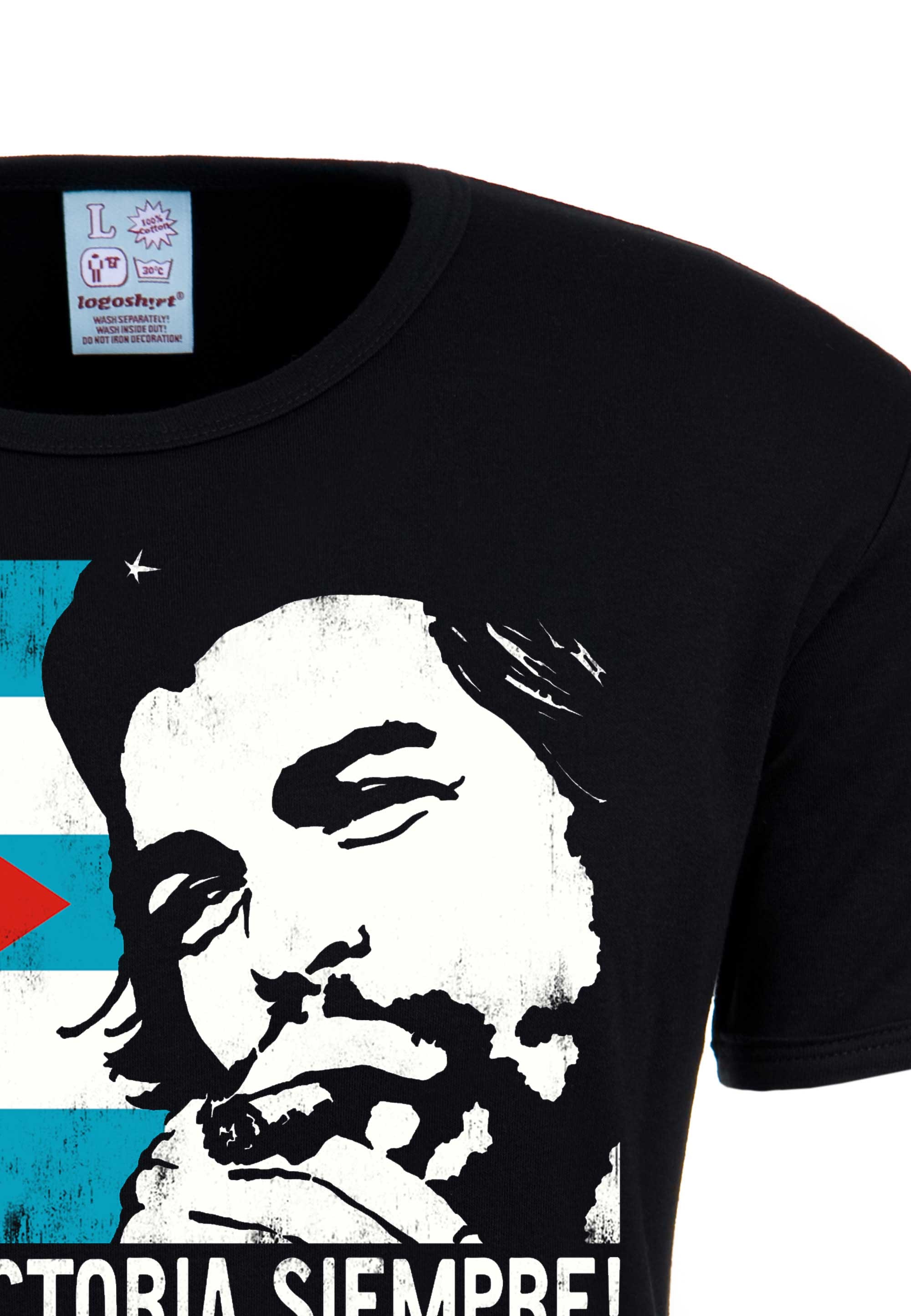 LOGOSHIRT T-Shirt »Che Guevara - Cuban Flag«, mit modischem Vintage-Print