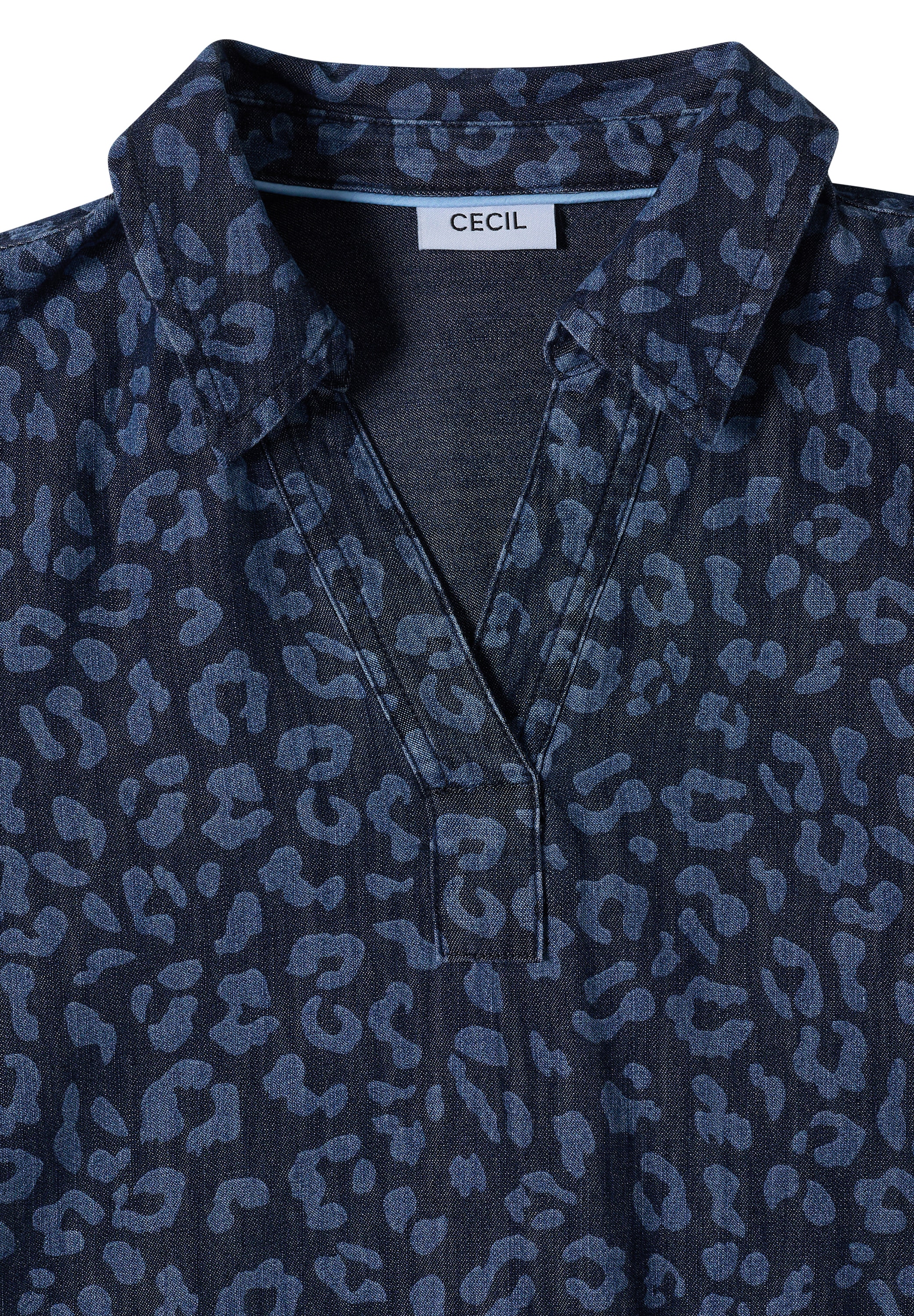 Cecil Shirtkleid Ohne Taschen mit Leo-Muster