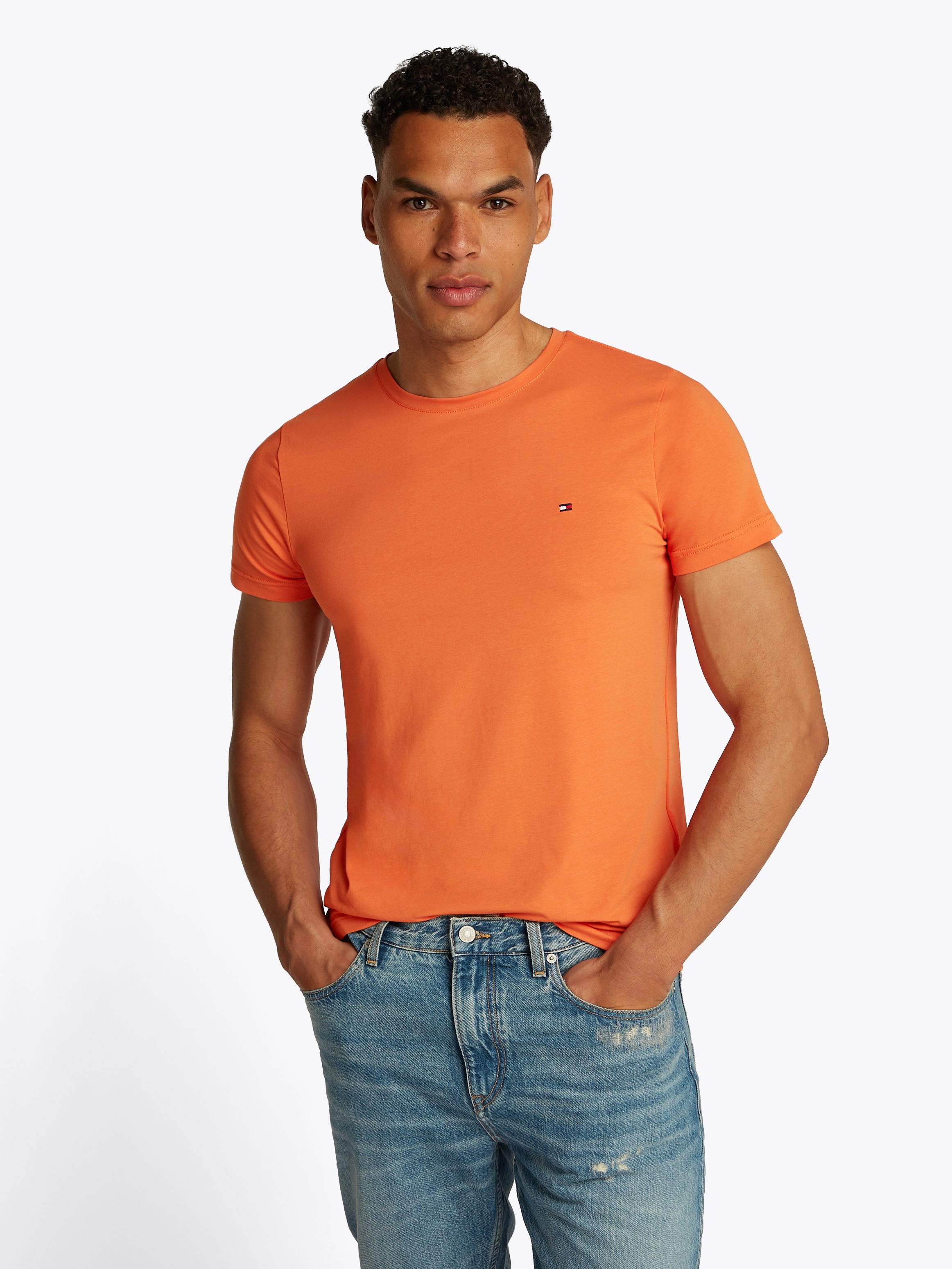 Tommy Hilfiger "STRETCH SLIM FIT" unifarben, casual, slim fit, Baumwollmix, günstig online kaufen
