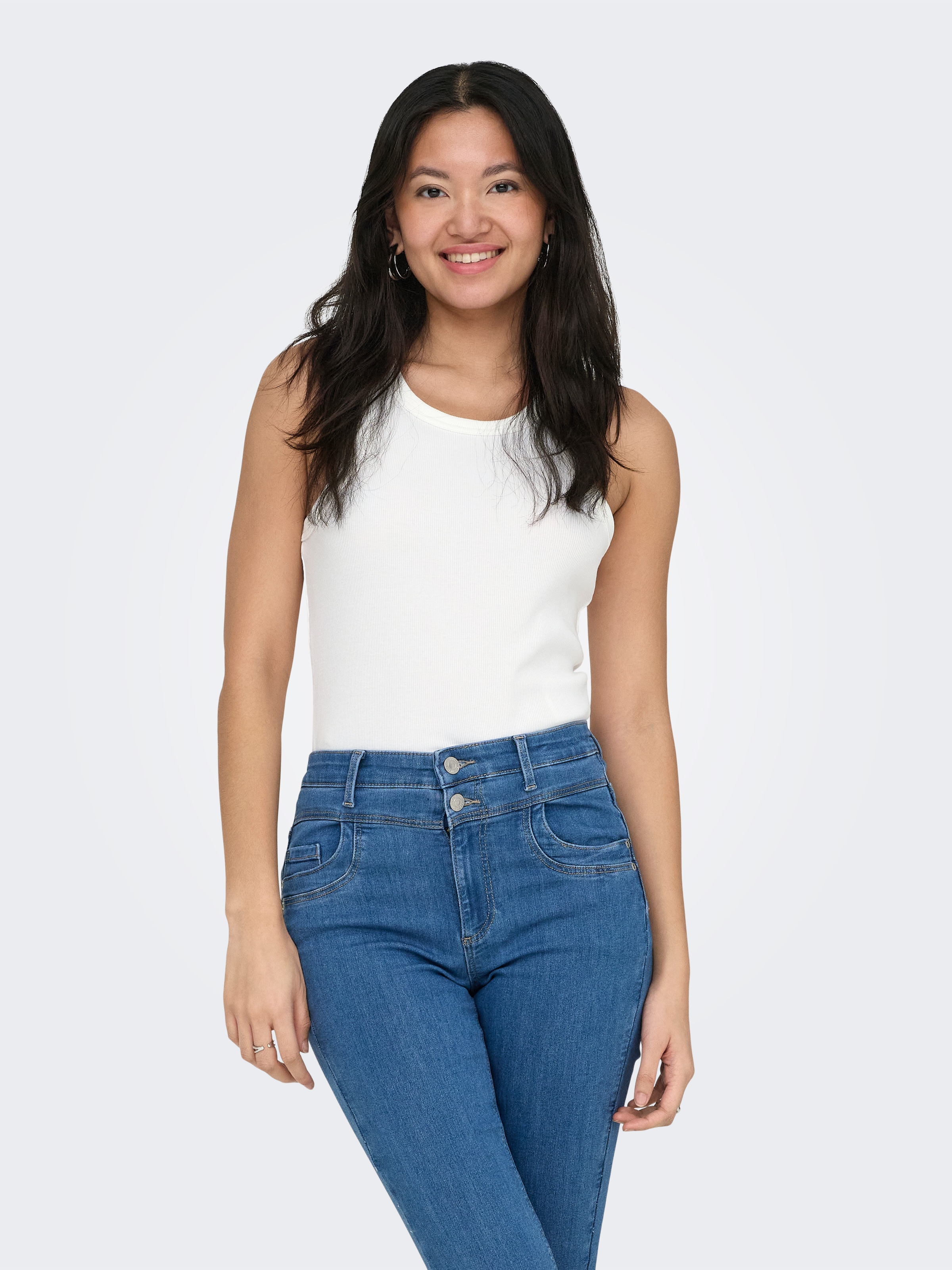 ONLY Tanktop »ONLVAL 2-WAY TANK TOP JRS NOOS« Baumwollmischung, Rundhals