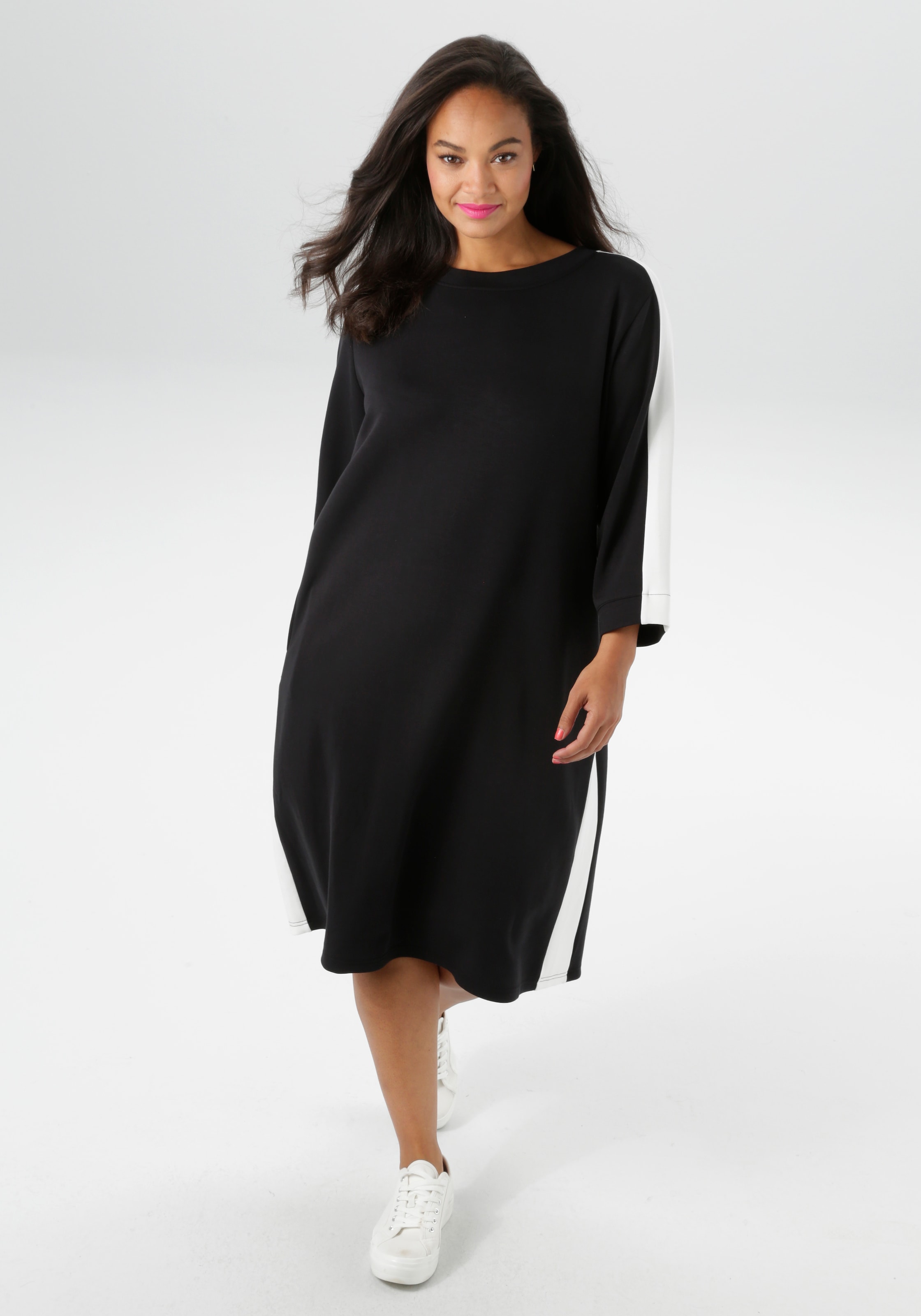 Aniston PLUS Sweatkleid Eingrifftaschen aus super weichen, elastischen Jers günstig online kaufen