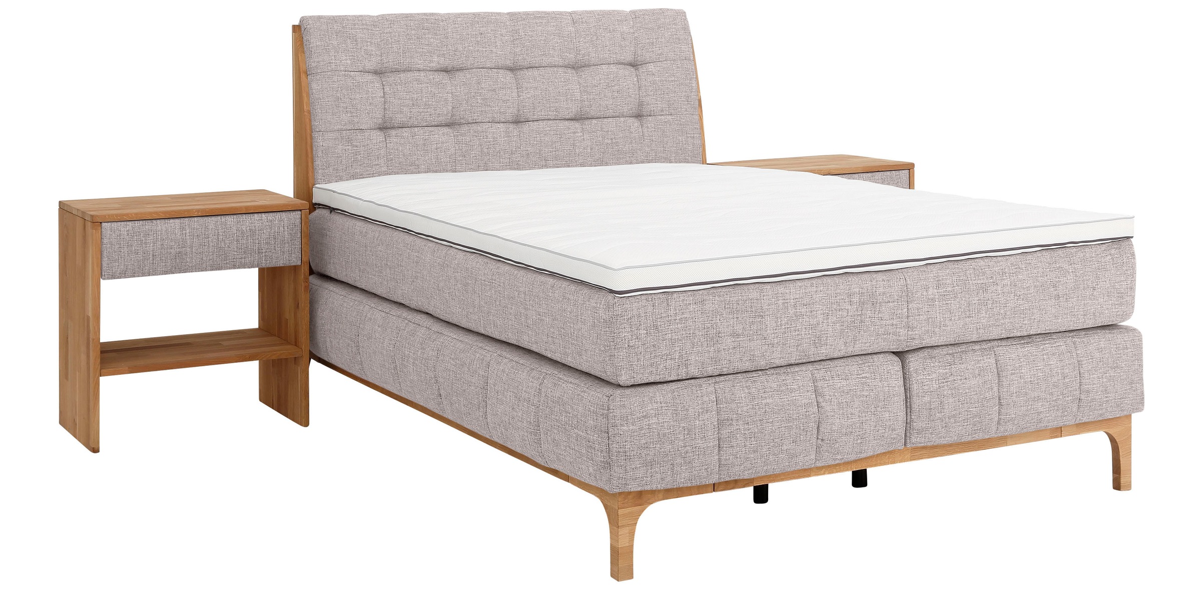 OTTO home Boxspringbett »Jelle« 5 Stk. tlg. zertifizierte, recycelte Bezugsstoffe, verschiedene Ausführungen