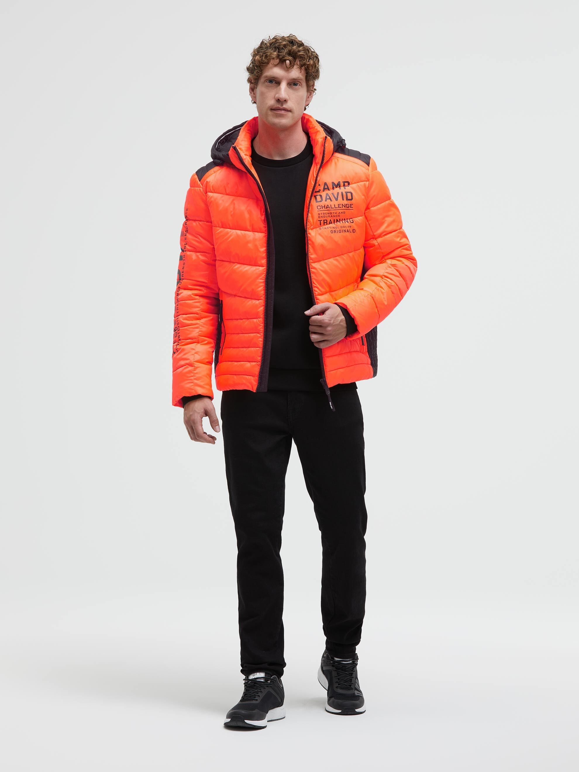 CAMP DAVID Winterjacke mit Kapuze mit Innentaschen