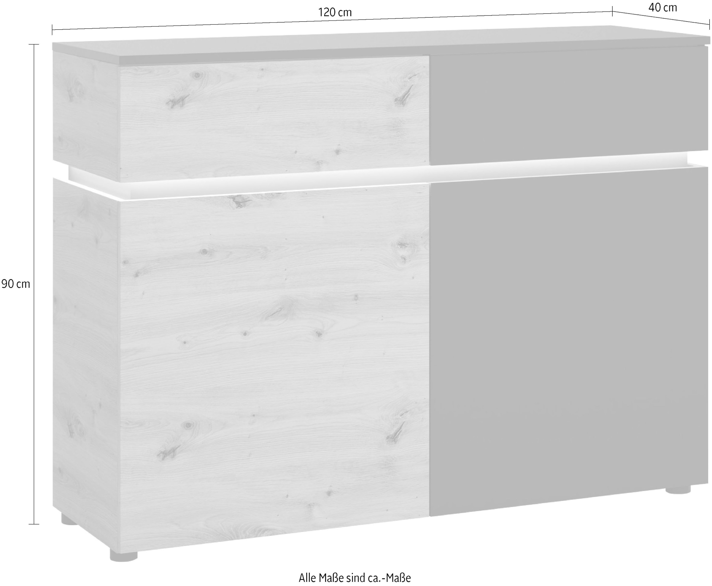 Home affaire Sideboard »Luci« Breite 120 cm