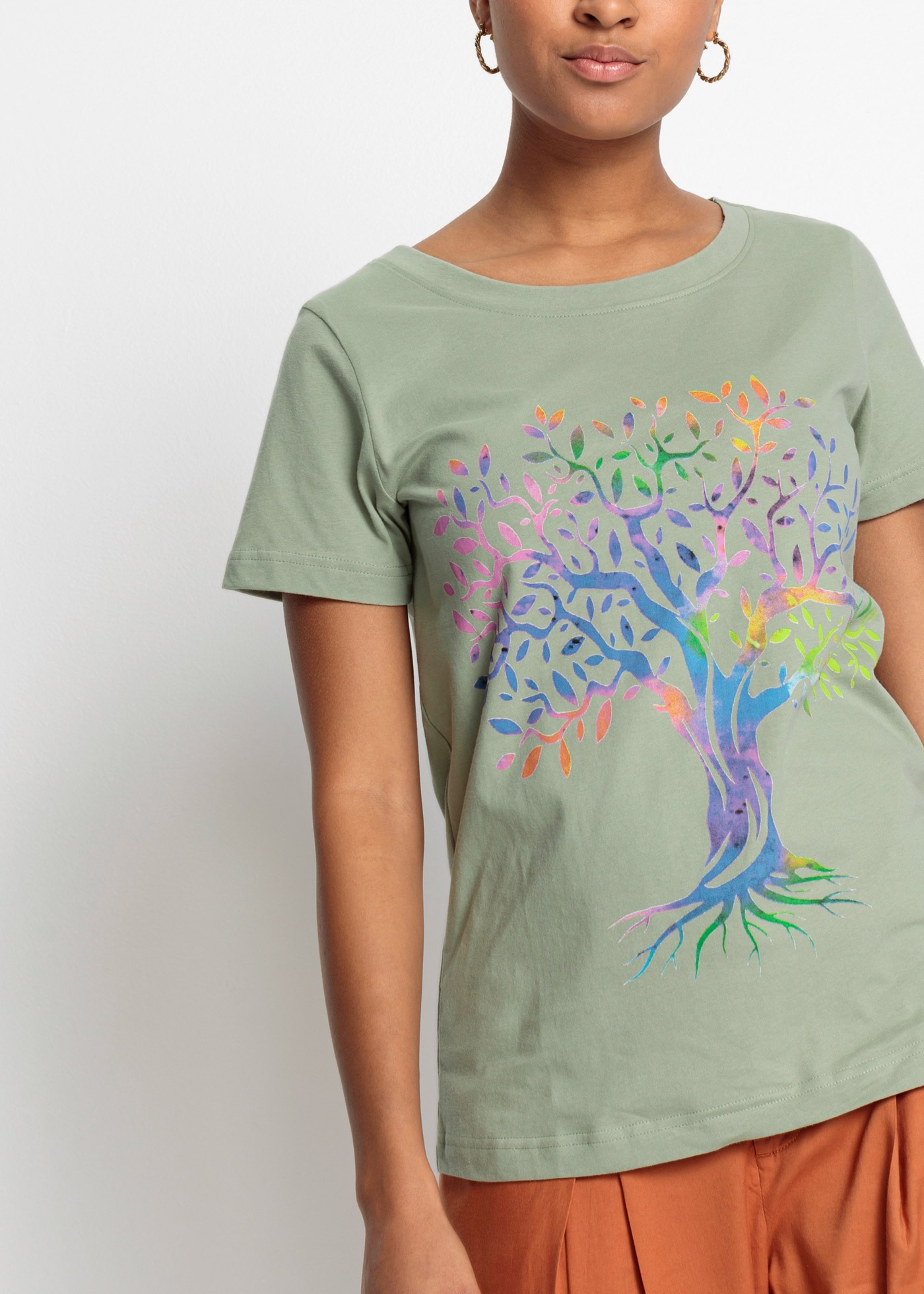 bonprix T-Shirt "Bedrucktes T-Shirt aus Baumwolle" Loose Fit, Kurzarm-Desig günstig online kaufen