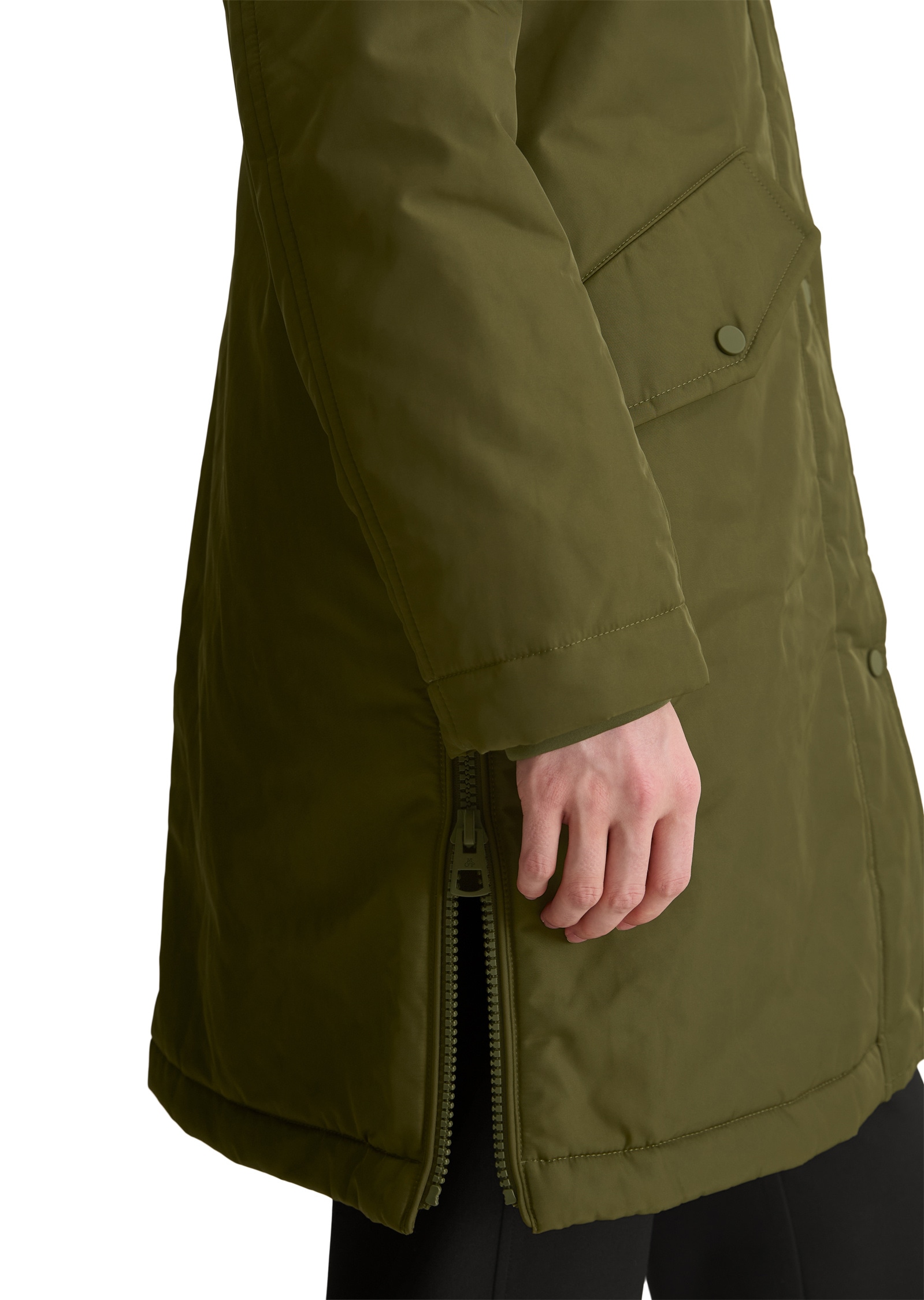 Marc O'Polo Outdoorjacke »aus recyeltem Polyester-Twill WR« ohne Kapuze