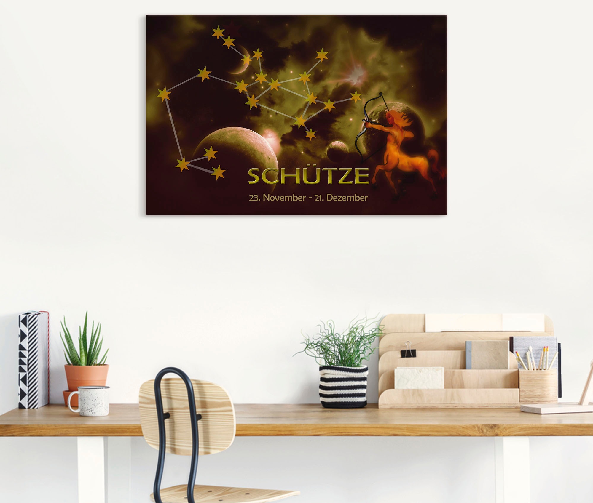 Artland Wandbild »Sternzeichen - Schütze«, Bilder von Sternzeichen, (1 St.), als Alubild, Outdoorbild, Poster in verschied. Größen