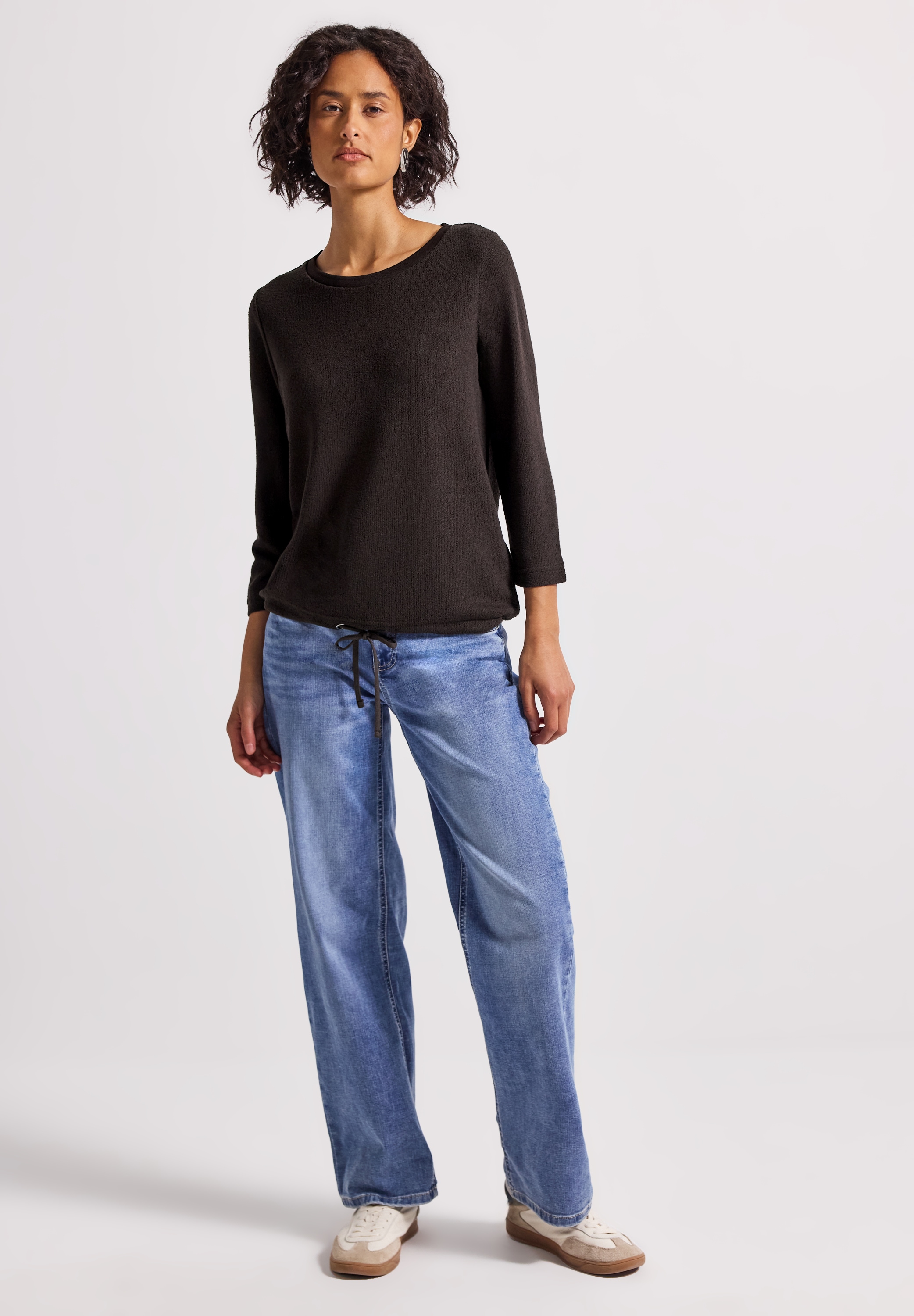 STREET ONE T-Shirt, mit Tunnelzug am Saum