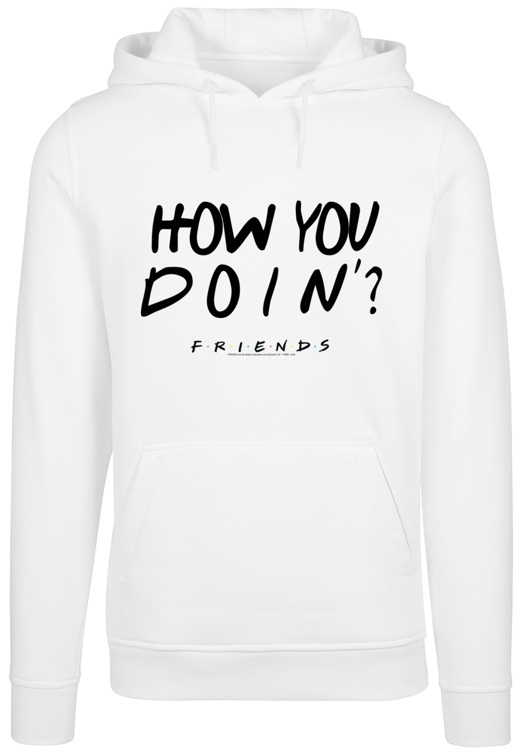 F4NT4STIC Sweatshirt »FRIENDS TV Serie How You Doin? WHT«, Herren,Premium Merch,Slim-Fit,Kapuzenpullover,Bedruckt