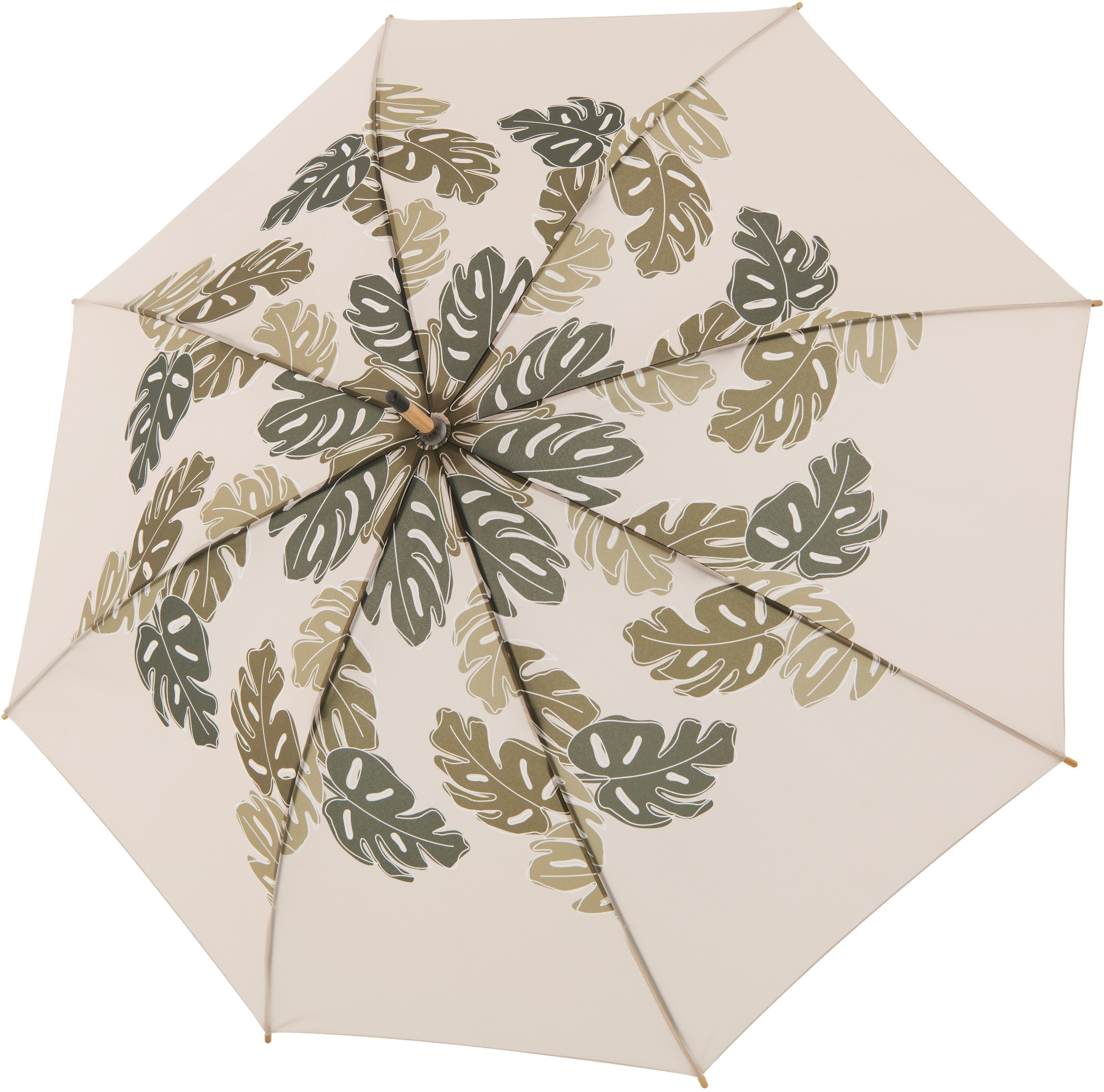 recyceltem »nature Stockregenschirm | choice mit online Long, doppler® BAUR kaufen Schirmgriff beige«, aus Material aus Holz