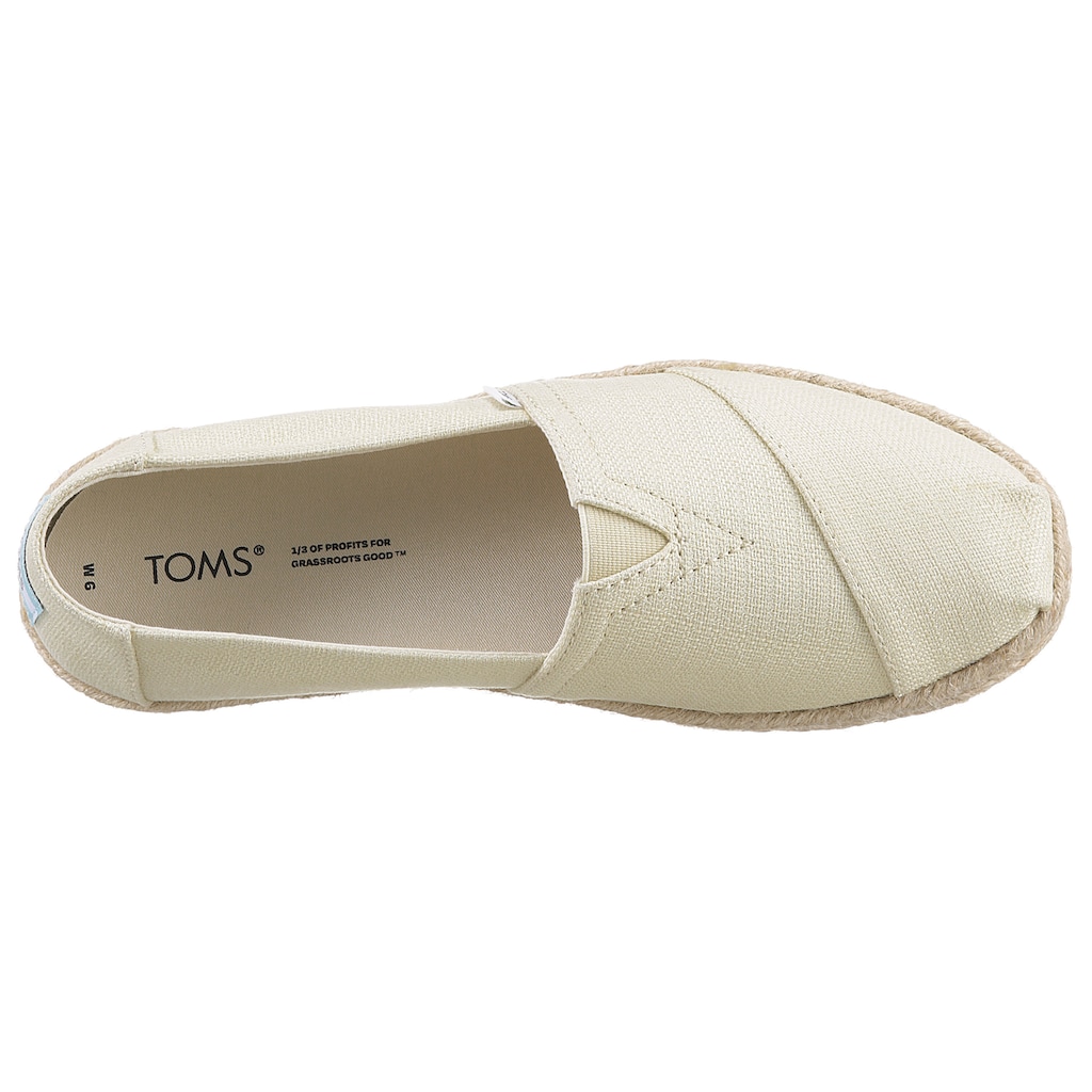 TOMS Espadrille »ALPARGATA ROPE«, mit Juterahmen, schmale Form