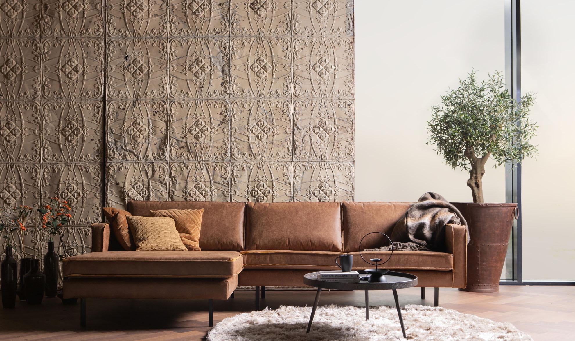 WOOOD Ecksofa »Rodeo Chaise Longue«, frei im Raum stellbar, H 85 cm x B 300 cm