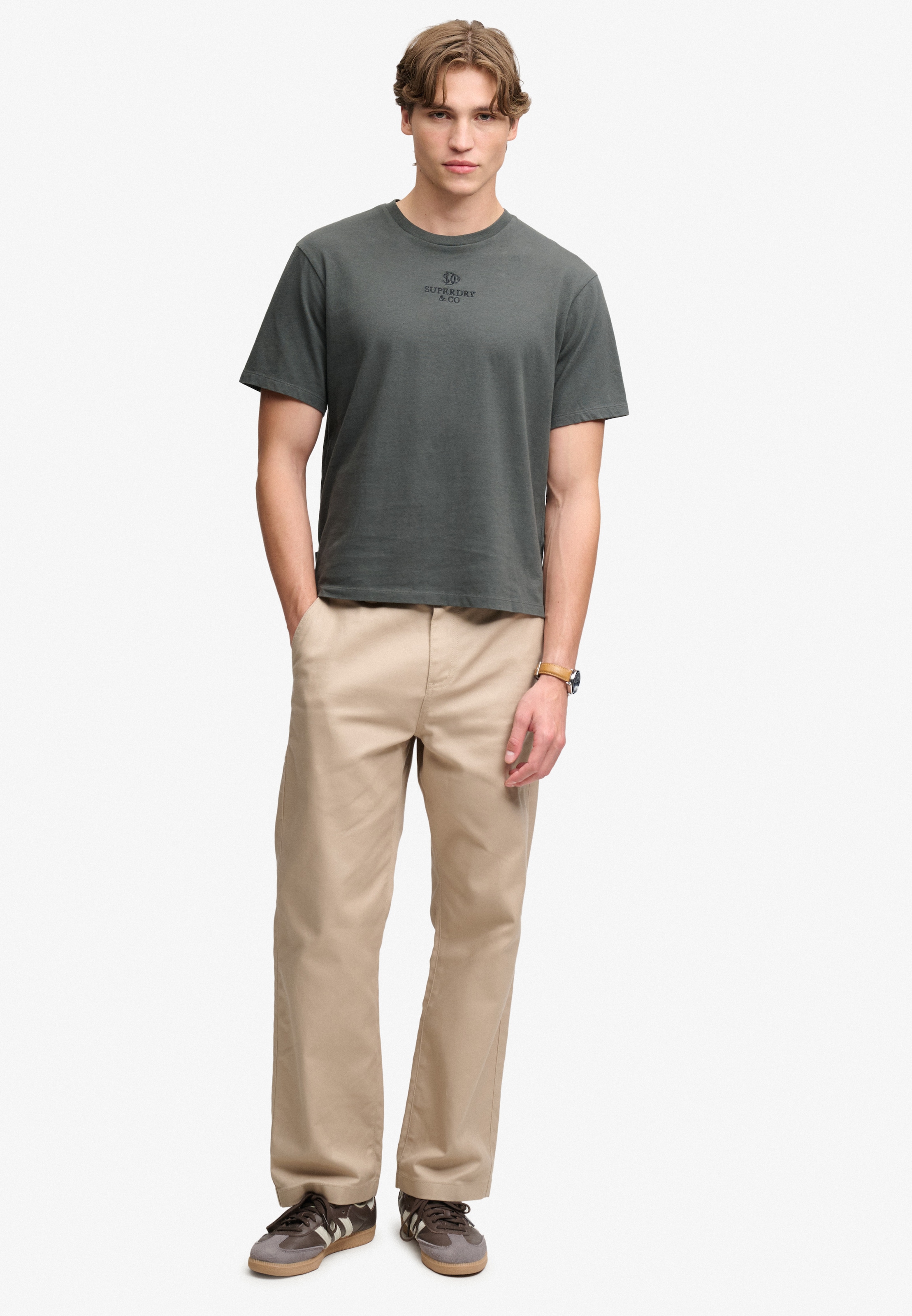 Superdry Rundhalsshirt »MICRO LOGO T SHIRT« Baumwolle, loose fit