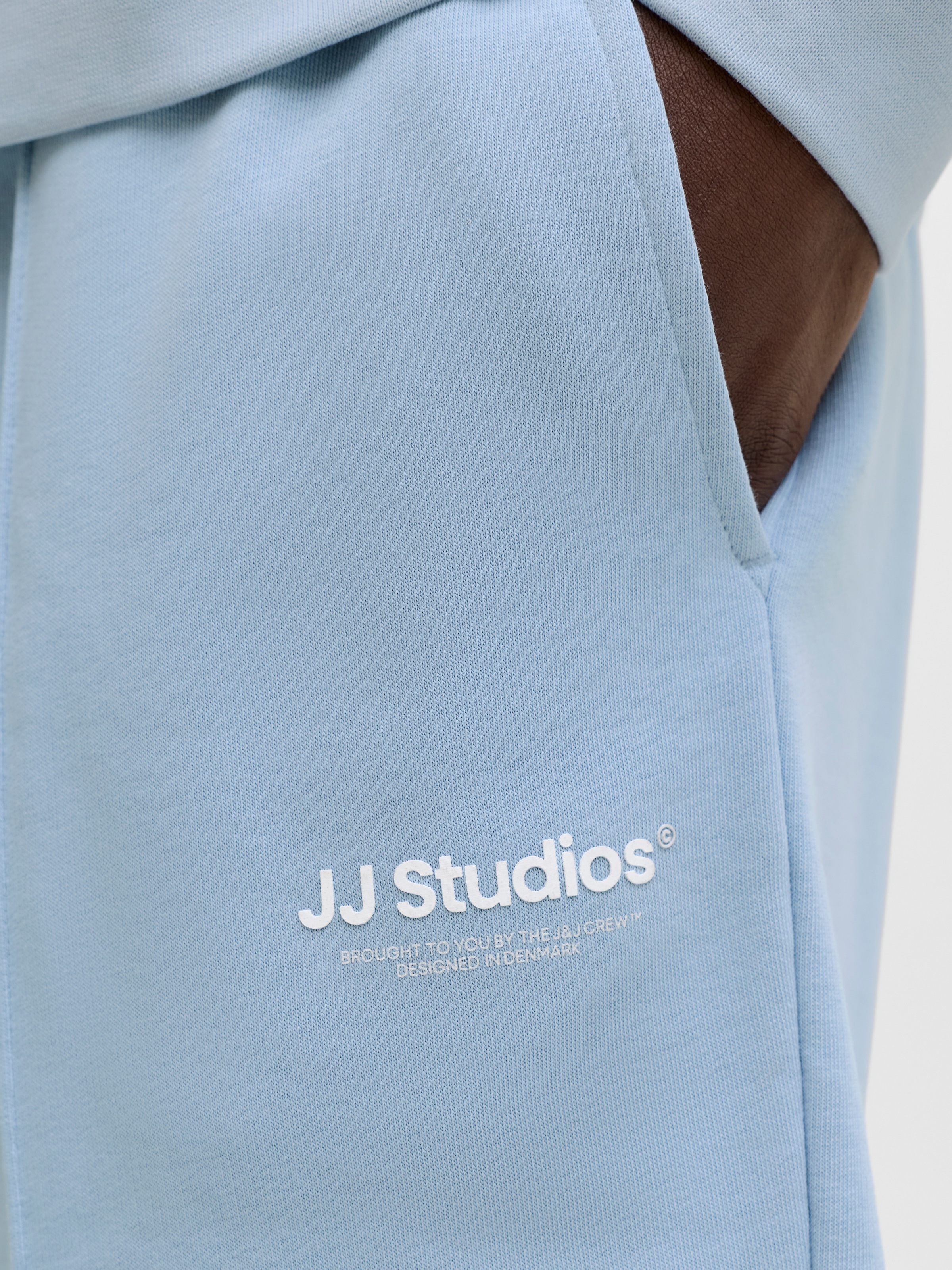 Sweatshorts JACK & JONES "JPSTKANE SOHO SWEAT SHORTS MID SN", Herren, Gr. M, N-Gr, celestial blau, Sweatware, Obermaterial: 80% Baumwolle, 20% Polyester, unifarben, kniefrei, Hosen Sweatshorts, Baumwollmischung, loose fit 2