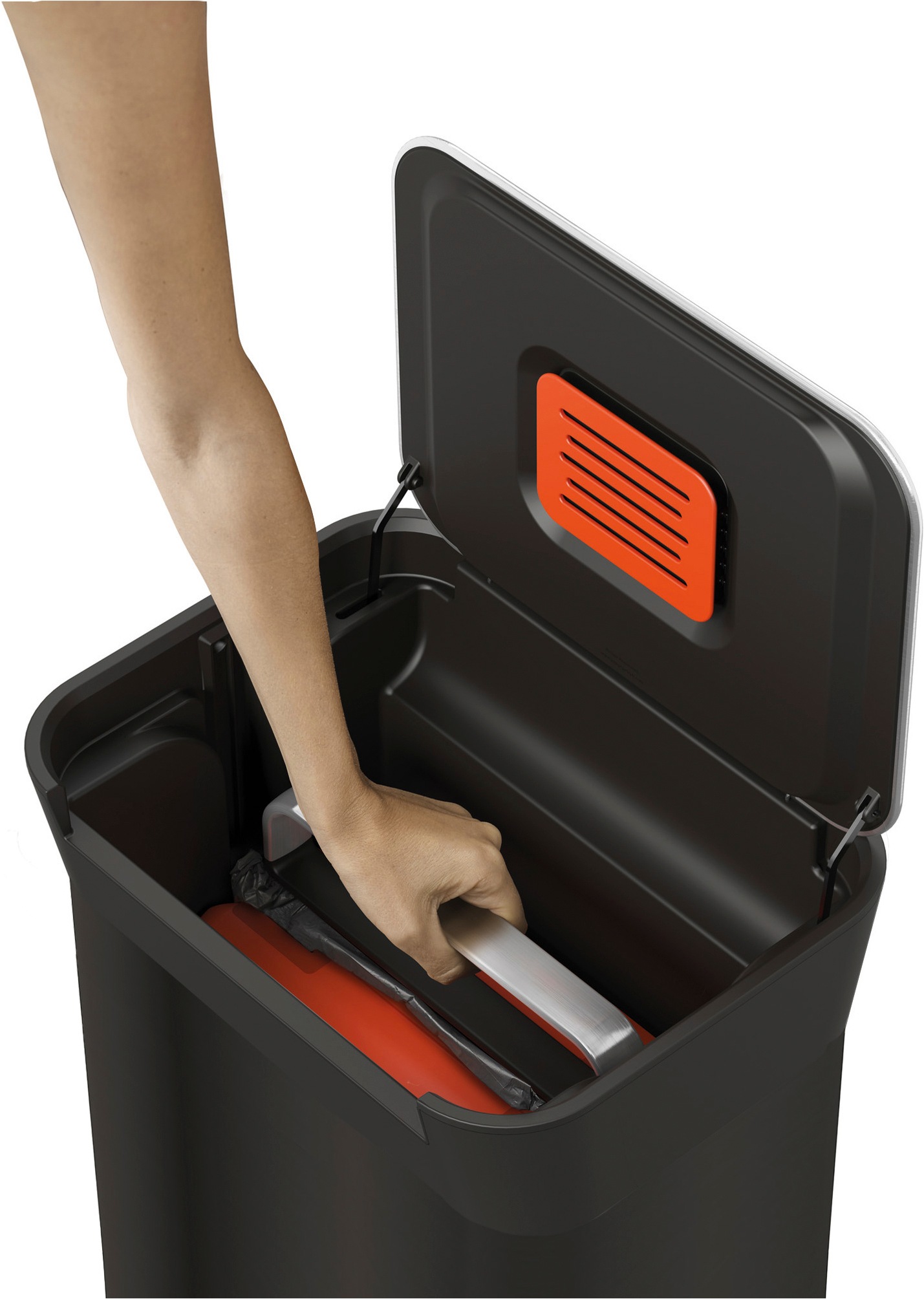 Joseph Joseph Mülleimer »Titan 30l-Müllpresse« patentiertes, hygienisches System zur Komprimierung von Abfall