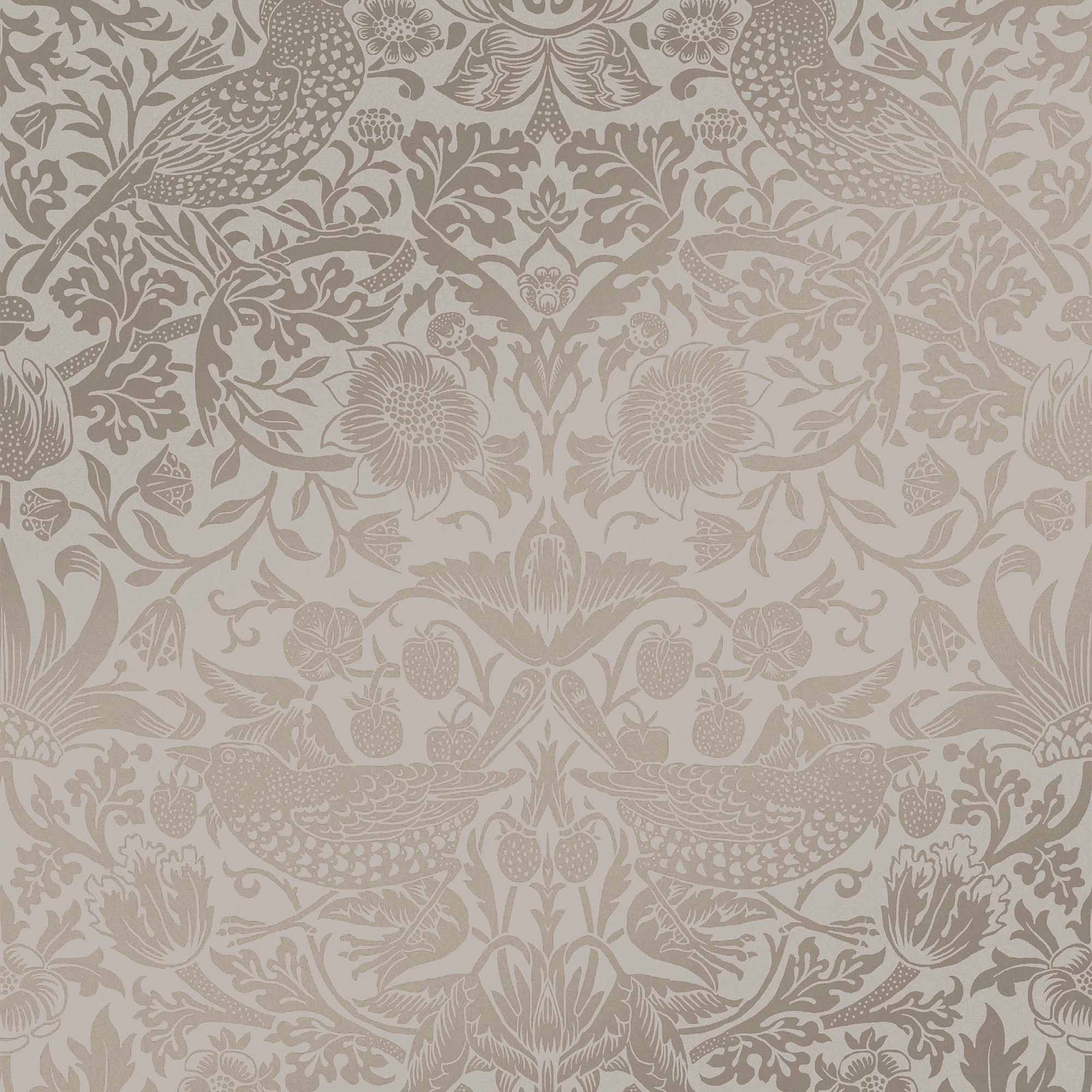 WILLIAM MORRIS AT HOME Vliestapete »Strawberry Thief Fibrous«, Retro, Design Tapeten