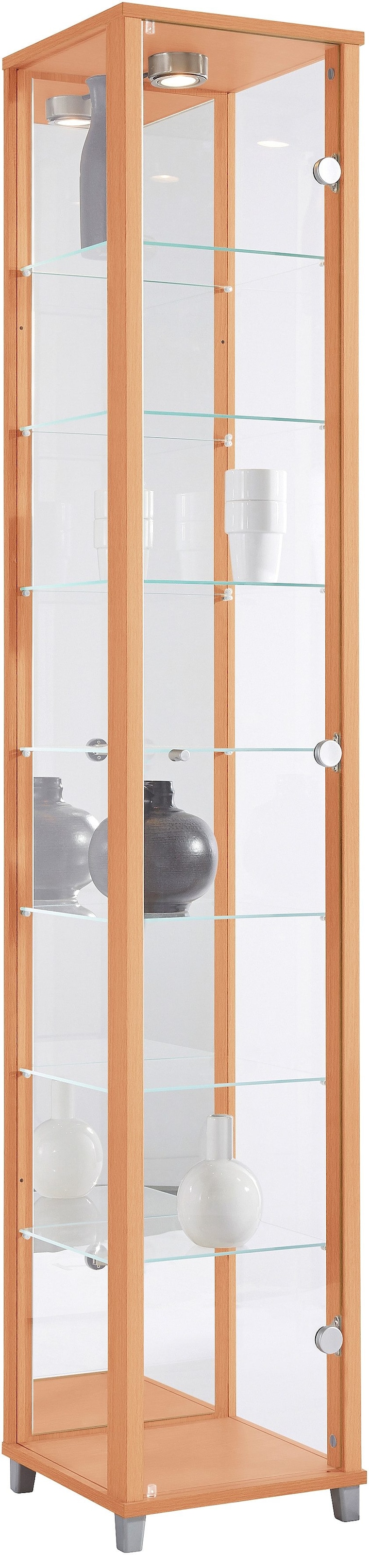 fif möbel Vitrine "OPTIMA", Standvitrine/Glasvitrine 1x Glastür,perfekt für Sammler,Sammlervitrine