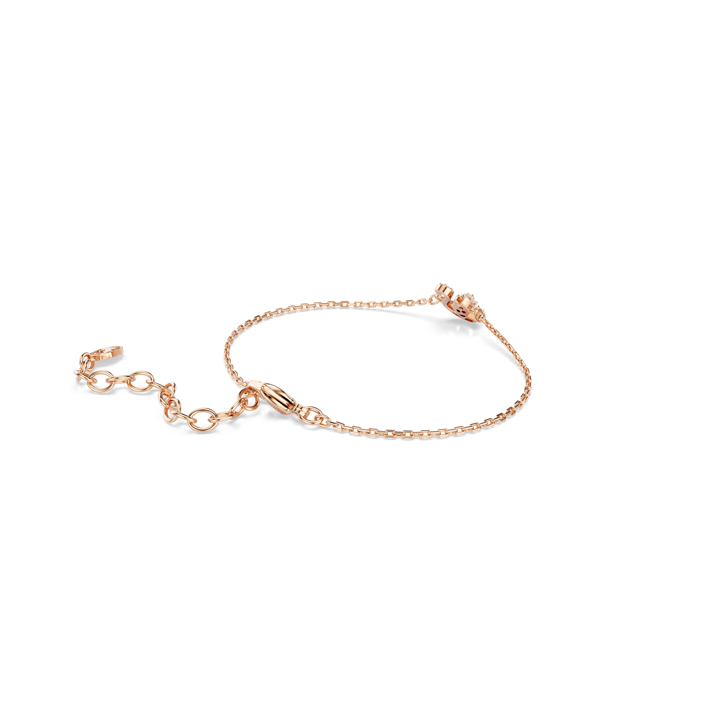 Armkette SWAROVSKI "Schmuck Geschenk Swan Armband", roségoldfarben, kristallweiß, kristallweiß, Armbänder, Damen, Metall, Armkette, mit Swarovski Kristall, Zirkonia (synth.) 3