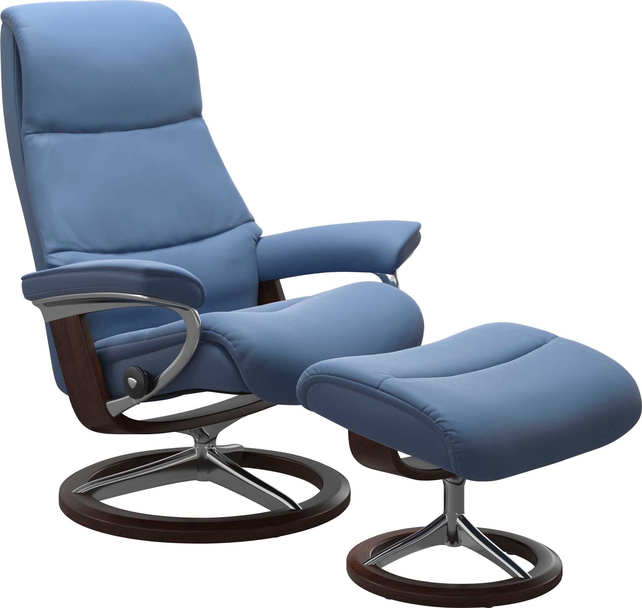 Stressless Fußhocker "View" mit Signature Base,Gestell Braun