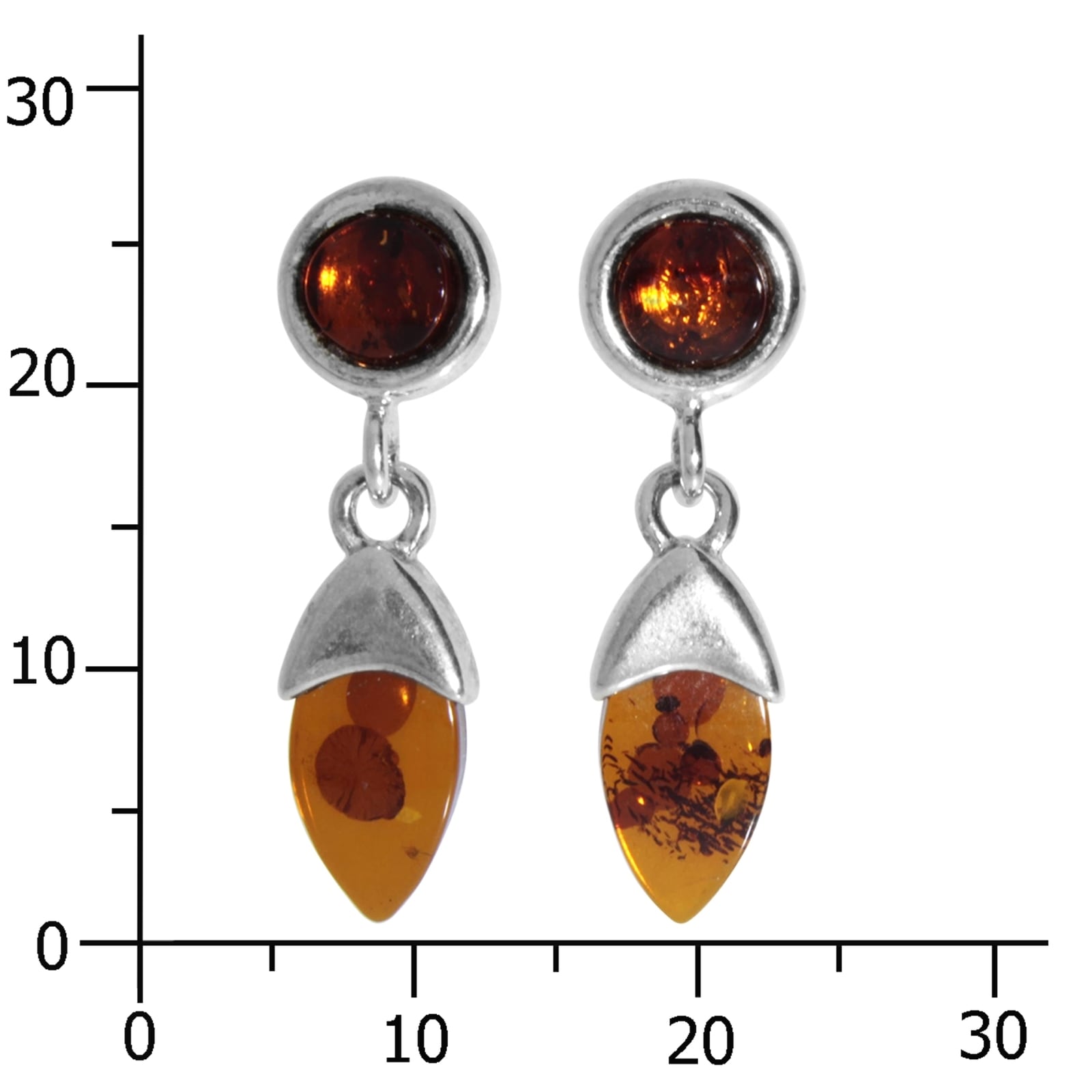 OSTSEE-SCHMUCK Paar Ohrhänger »- Talke - Silber 925/000 - Bernstein«