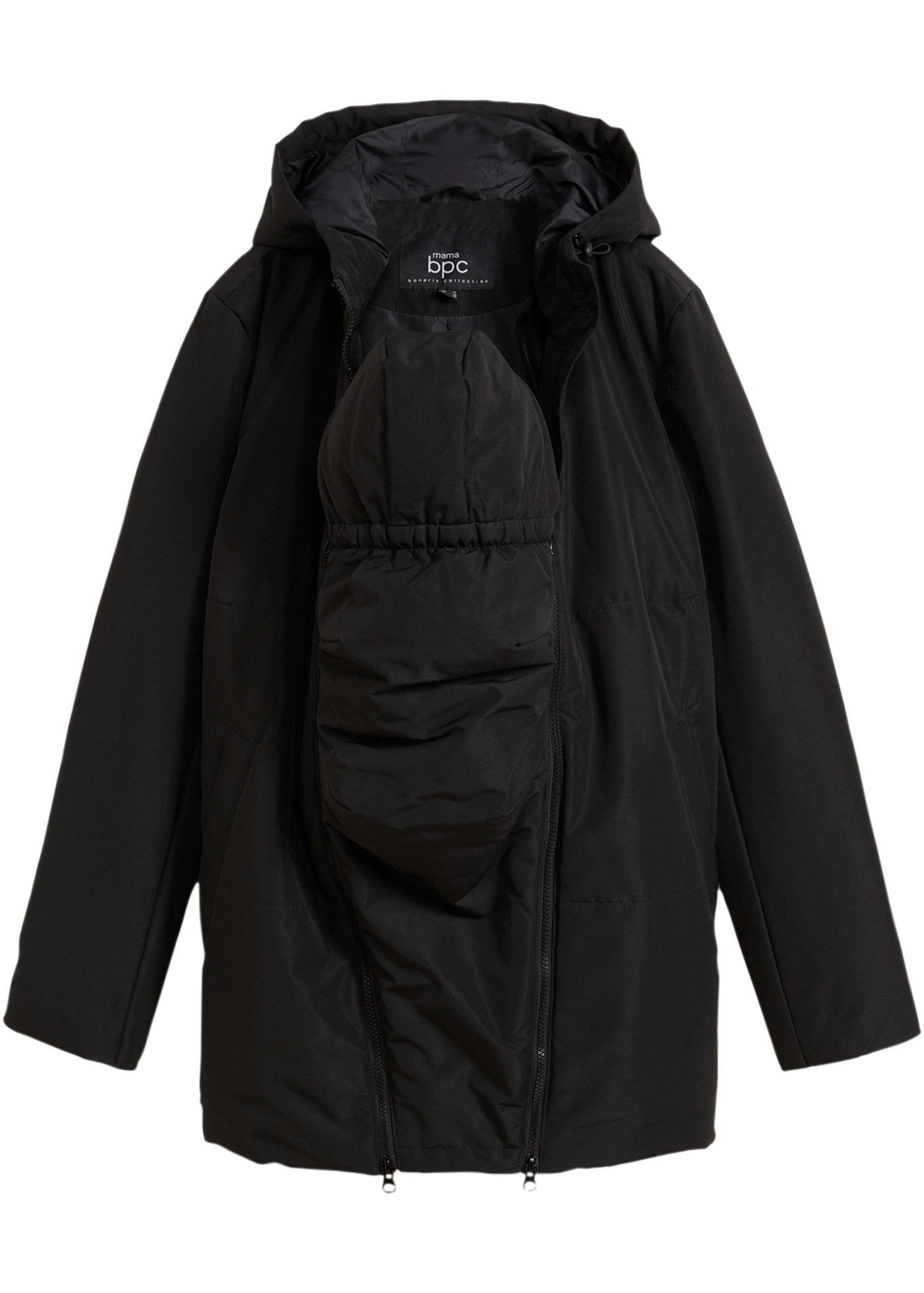 bonprix Umstandsjacke mit Kapuze Wattierte Winterjacke mit 3-in-1 Umstandsfunktion, mit Kapuze