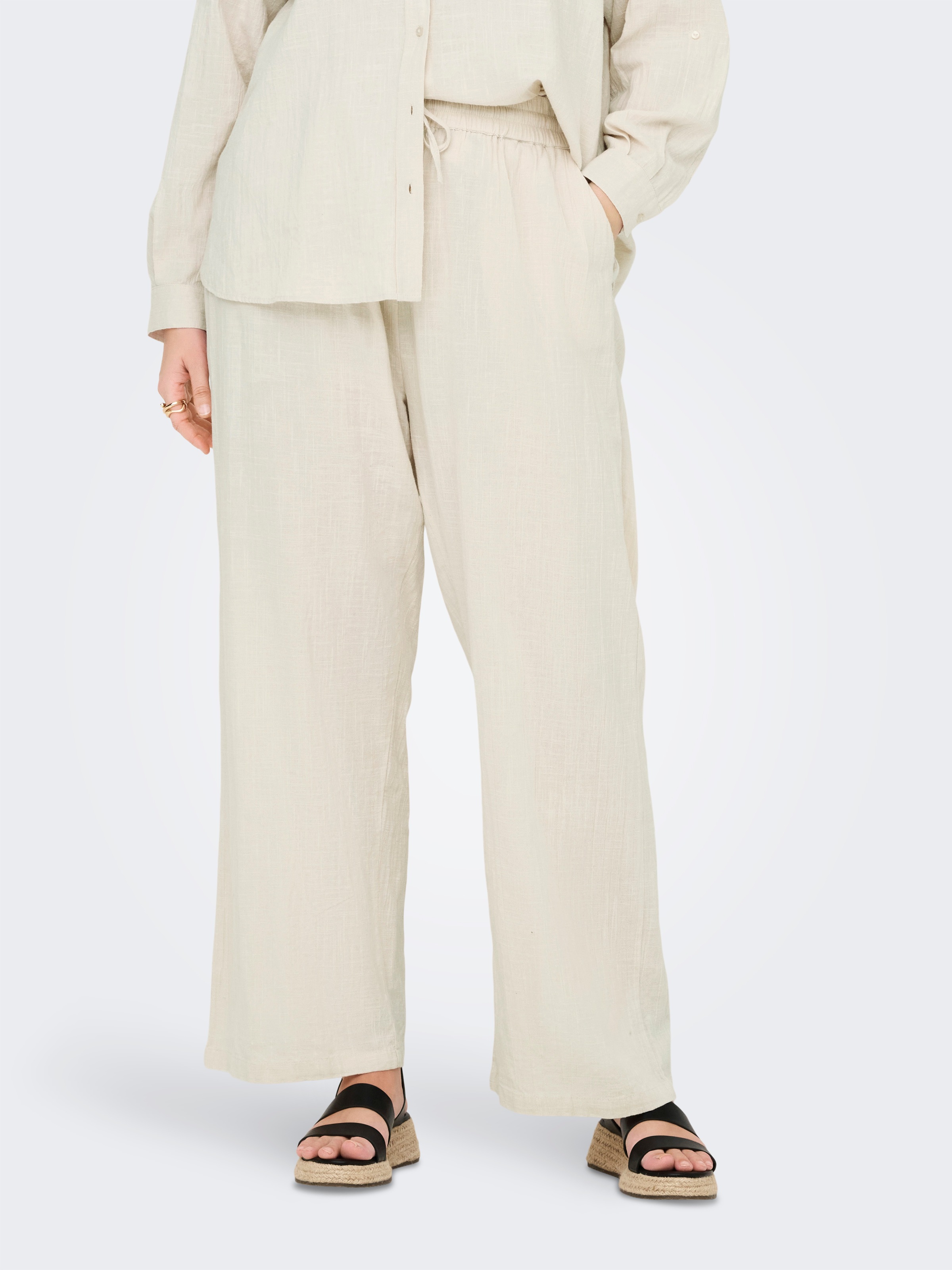 ONLY CARMAKOMA Schlupfhose "CARTIZANA COTTON LOOSE PANTS WVN NOOS", Sommerh günstig online kaufen