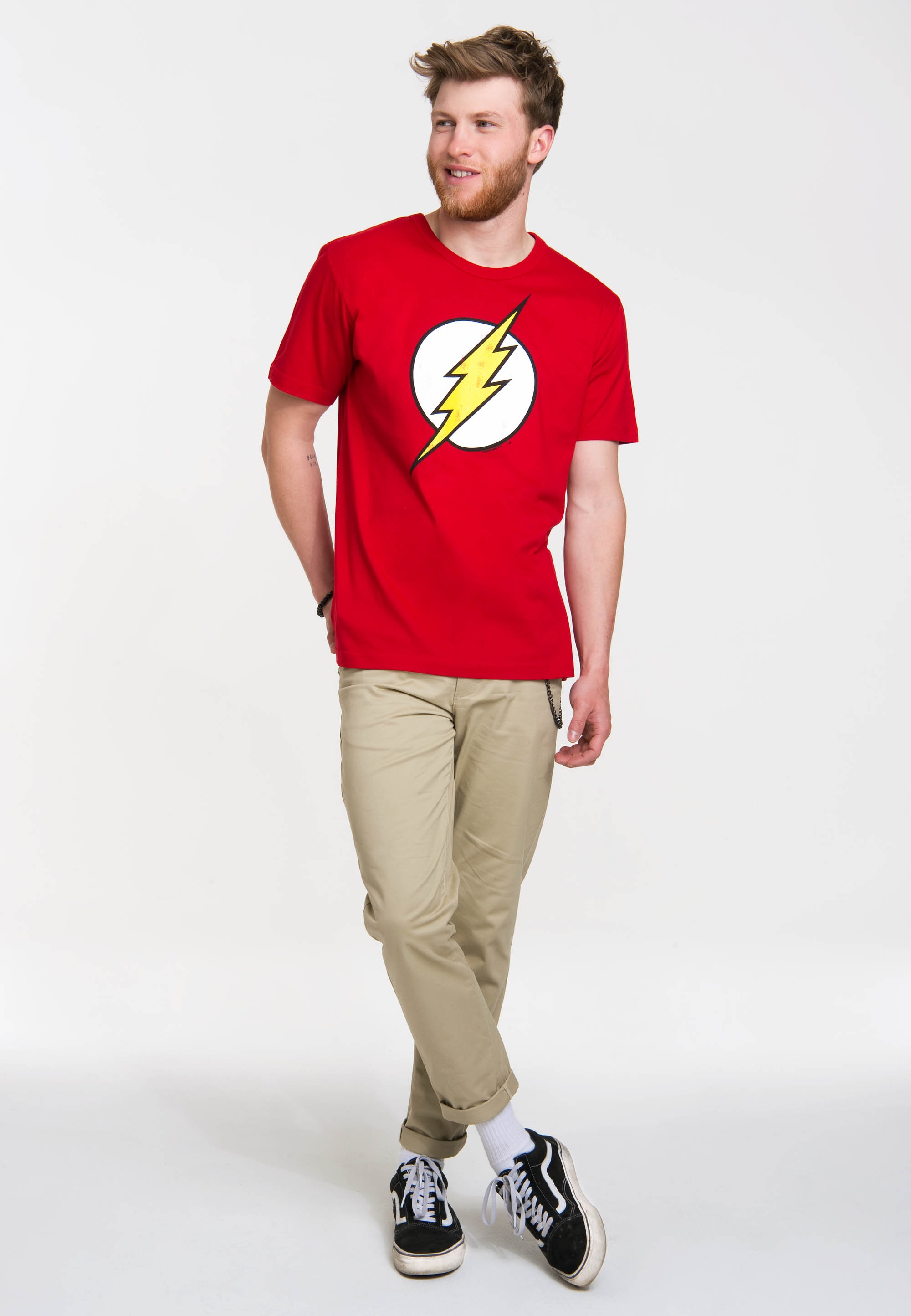 LOGOSHIRT T-Shirt coolem »Der DC ▷ Blitz Rote Frontdruck | Logo - - mit kaufen BAUR Flash«