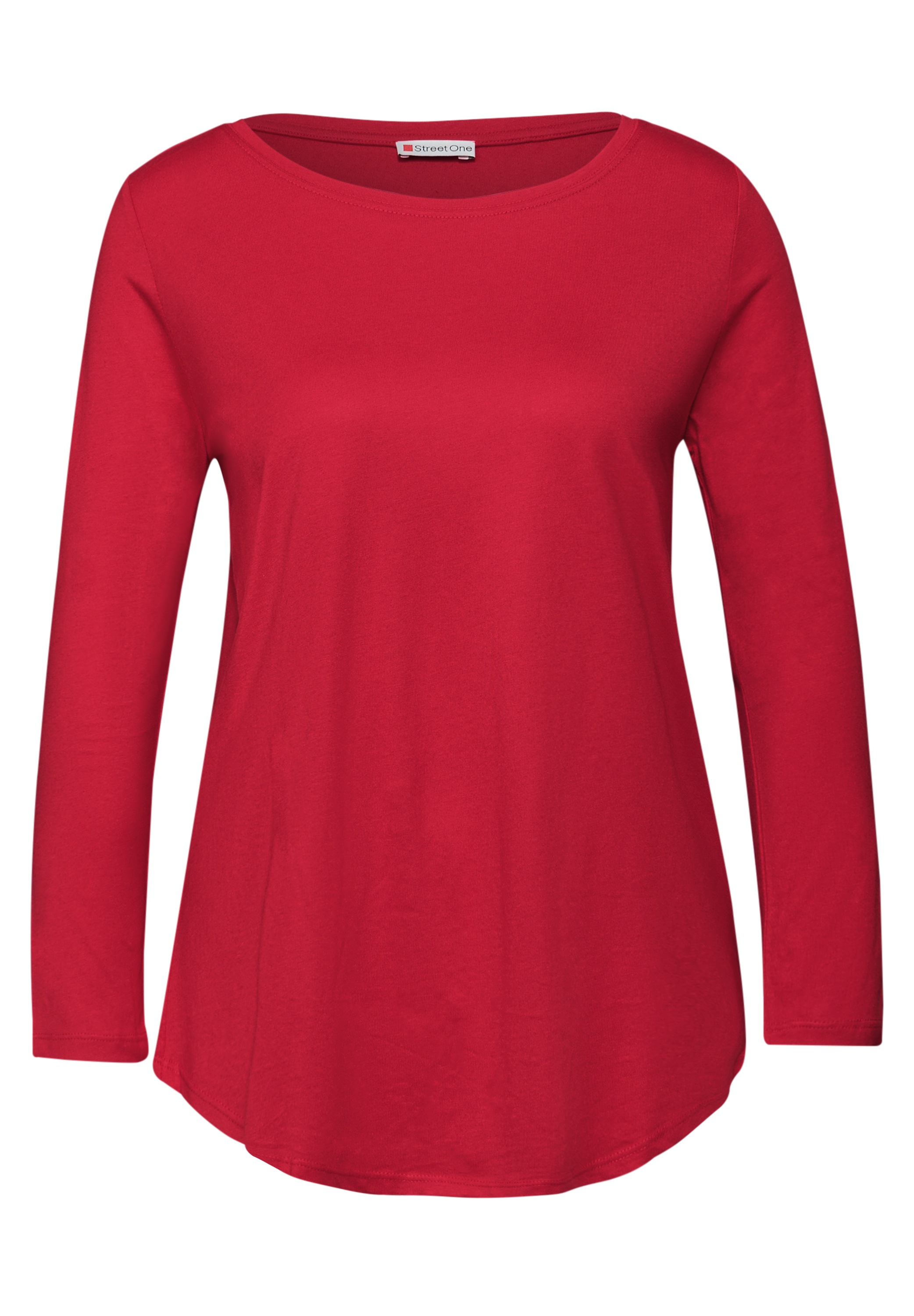 STREET ONE Langarmshirt in Unifarbe
