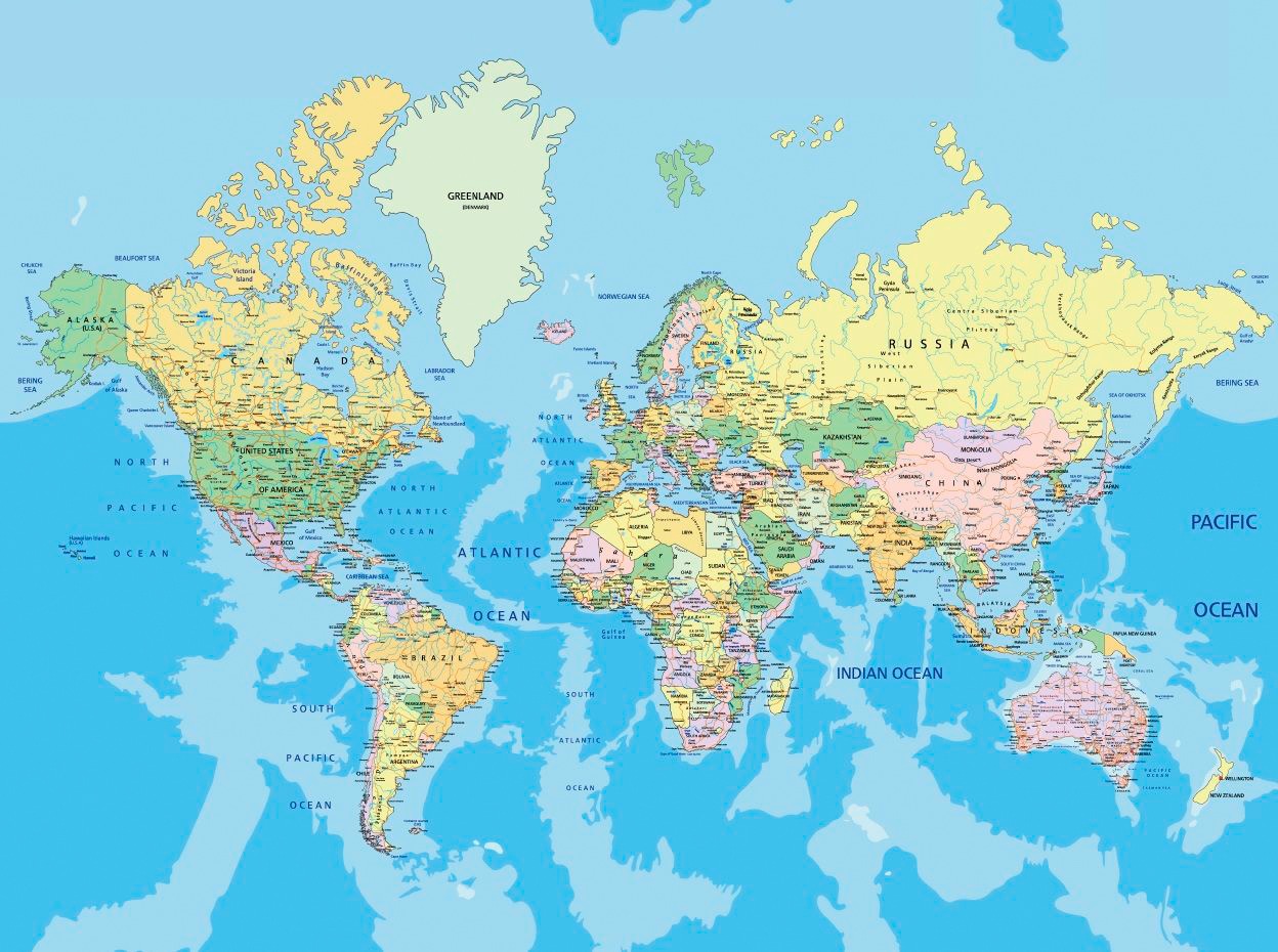 Papermoon "World Map" glatt