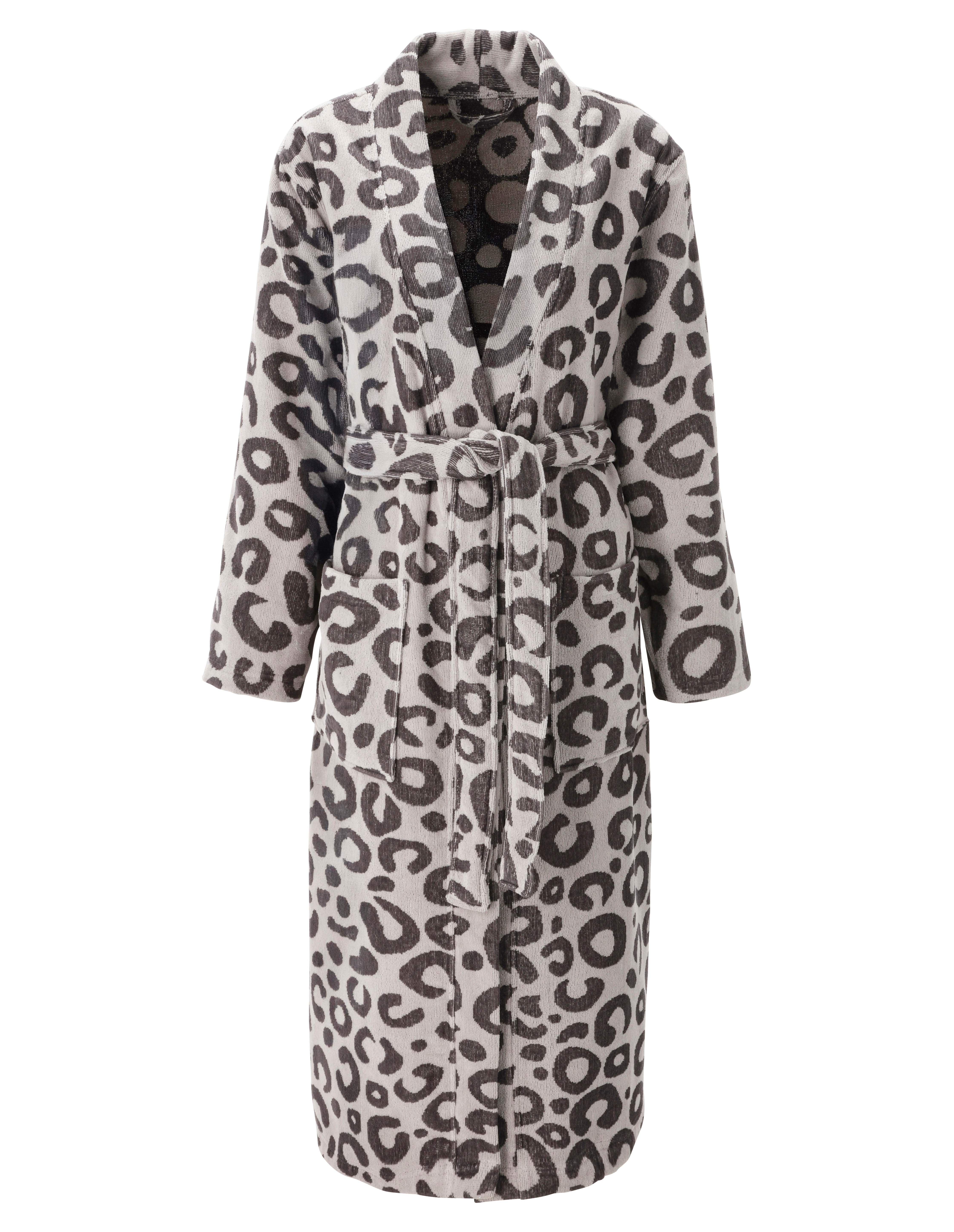 OTTO home Unisex-Bademantel "Anna Leo, ideal für Sauna & Spa, Hotelbademantel, Morgenmantel" 1 Stk. für Damen & Herren, mit Taschen, S-3XL, mit trendigem Animal-Print