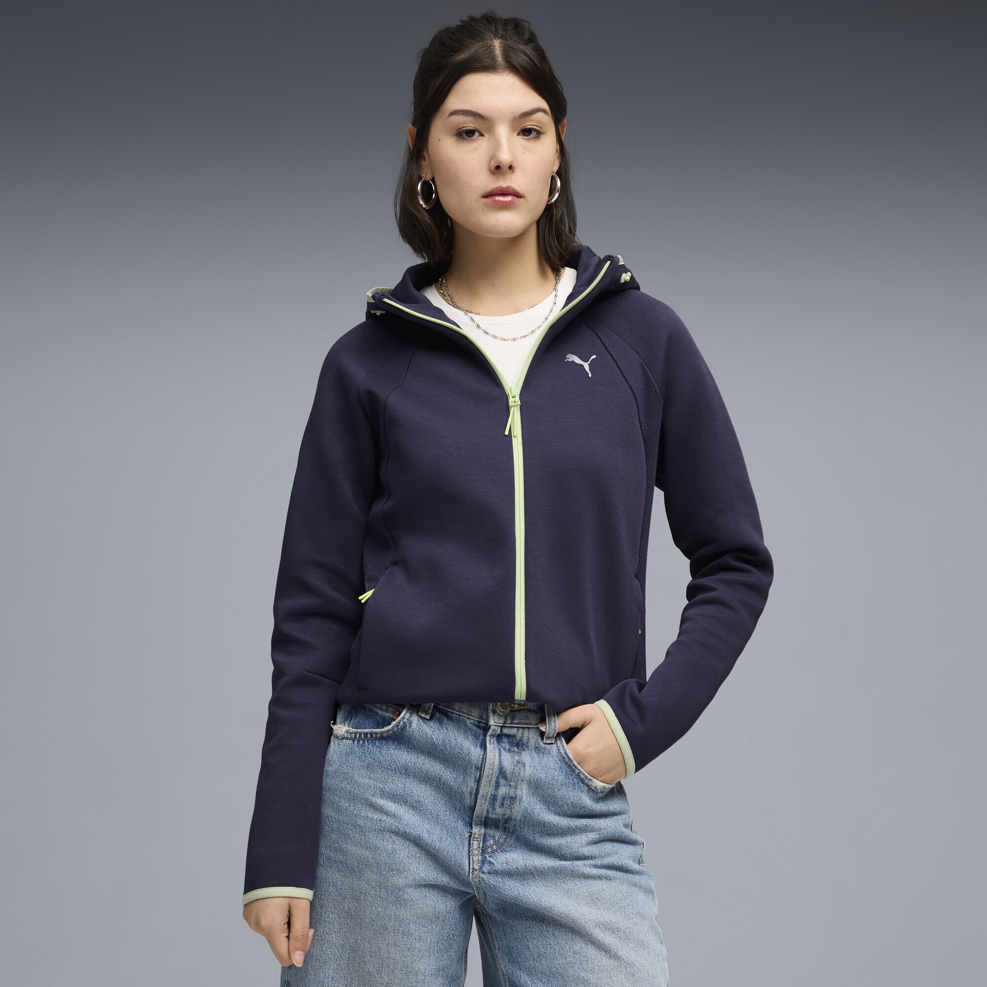 PUMA Sweatjacke "EvoStripe Kapuzenjacke Damen" günstig online kaufen