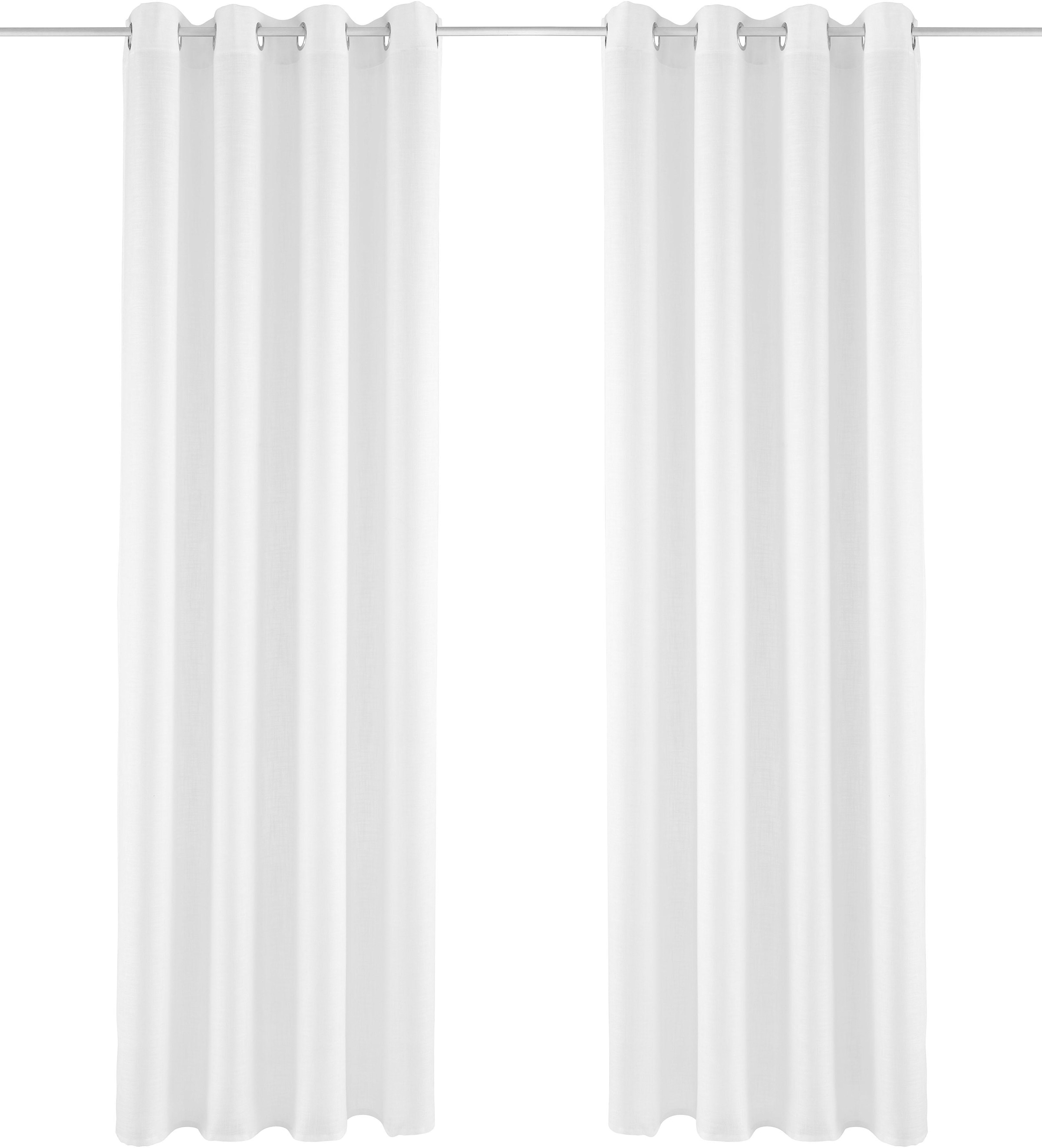 my home Gardine "Nora" Ösen 1 Stk. tlg. Leinenlook, Polyester günstig online kaufen