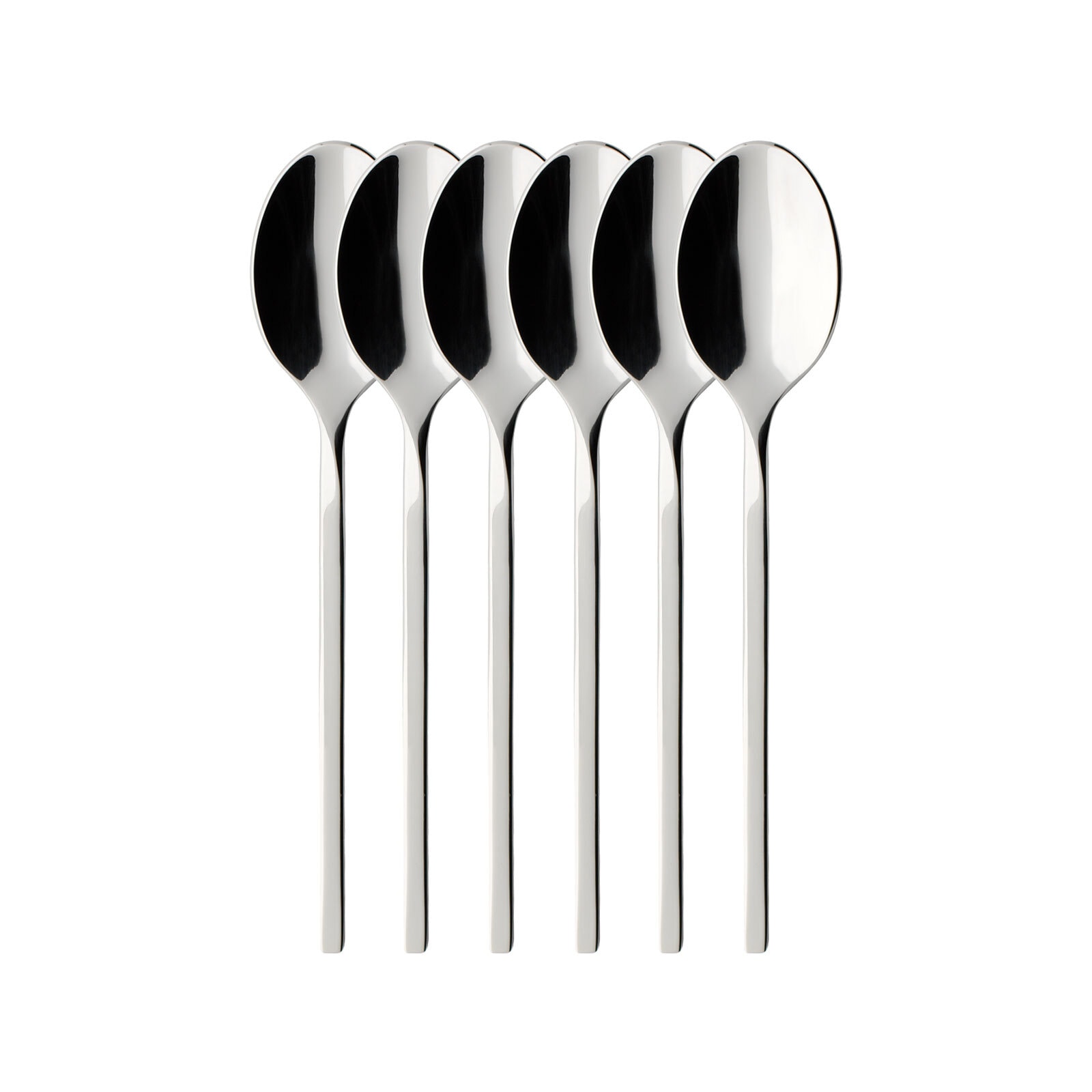 "Besteck-Set VILLEROY & BOCH ""Espressolöffel-Set 6tlg. NewWave 6er Set silber"", silber, 6 tlg., Essbesteck-Sets"