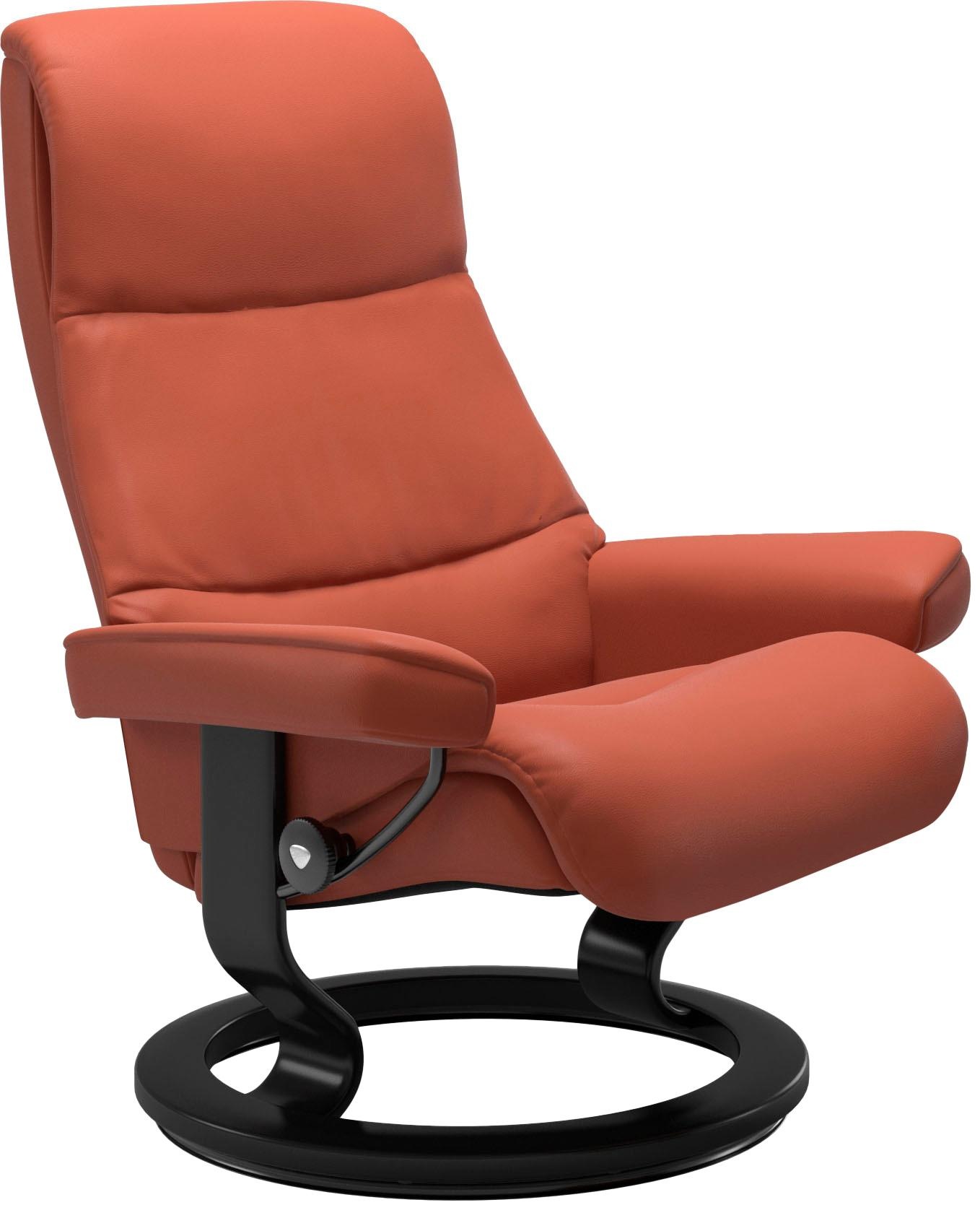 Stressless® Relaxsessel »View«, (Set, Relaxsessel mit Hocker), mit Classic Base, Größe M,Gestell Schwarz