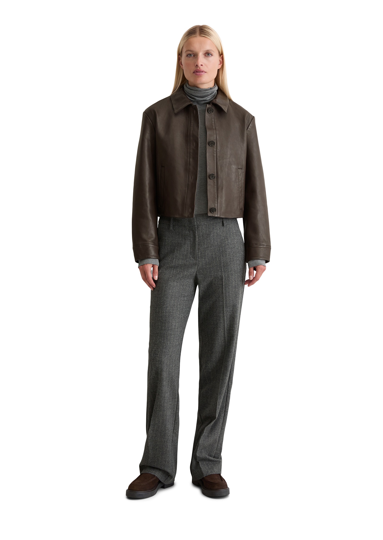 Marc O'Polo Outdoorjacke »mit Shirt-Details« ohne Kapuze