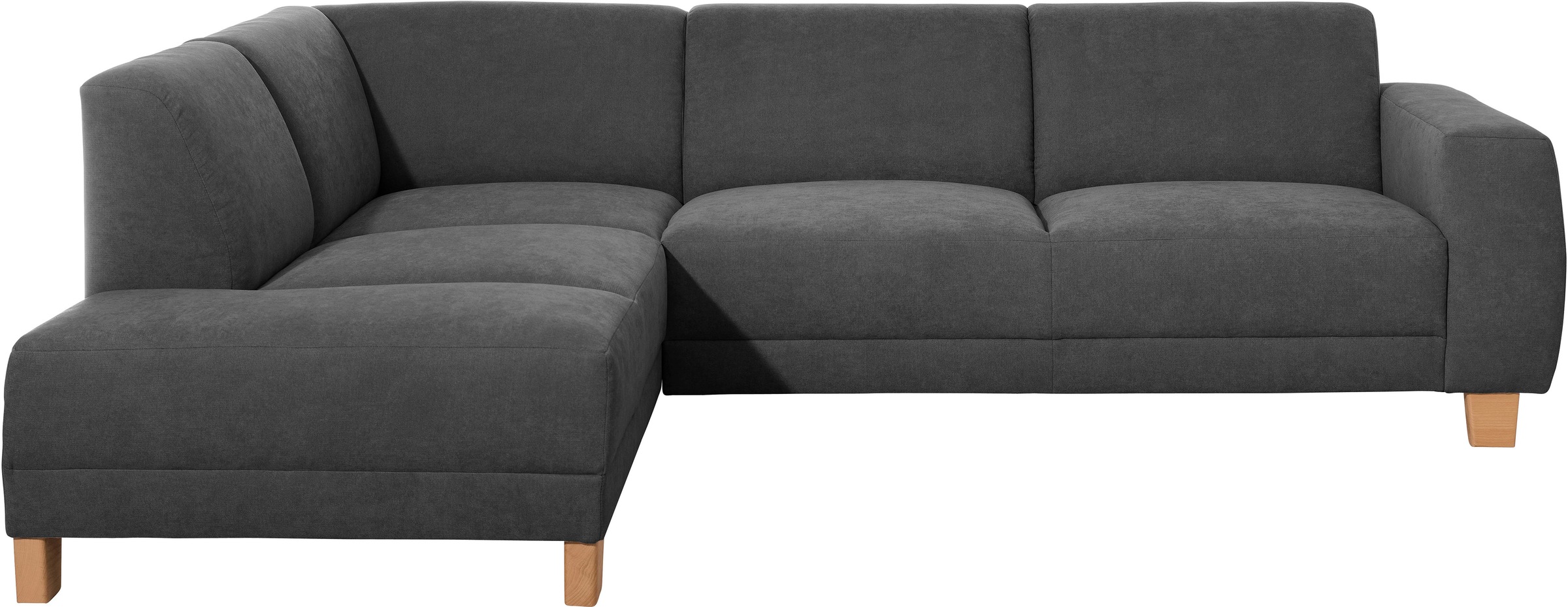 Max Winzer® Ecksofa »Blackpool modern, mittlere Sitzhärte mit hochwertiger Schaumpolsterung«, Lounge-Charakter durch niedrigen, leicht gewölbten Rücken