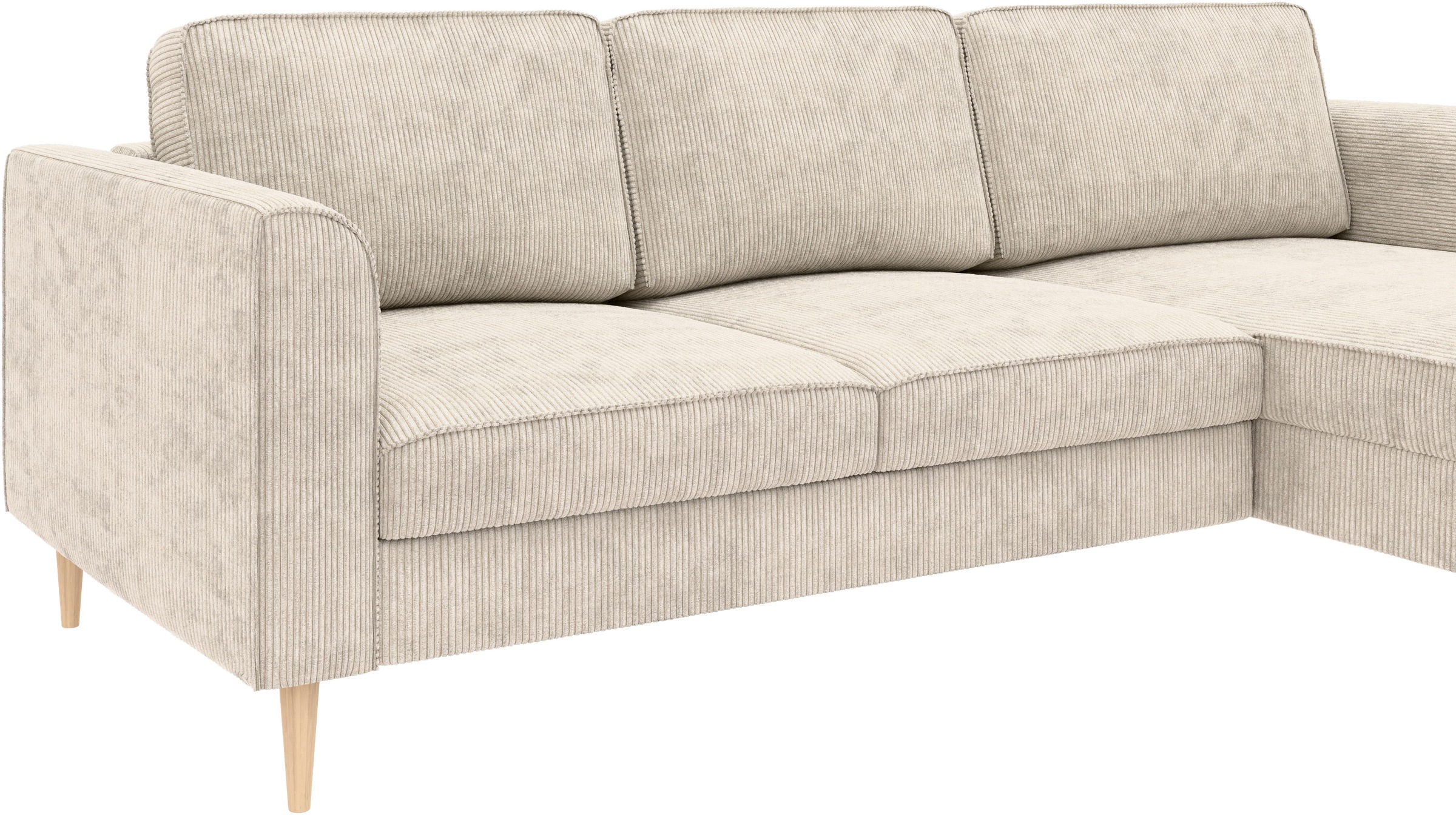 Home affaire Ecksofa »Booster Couch wahlweise mit Schlaffunktion und Bettkasten-auch in Cord«, Recamiere beidseitig montierbar, Sofa in L-Form, 232 cm