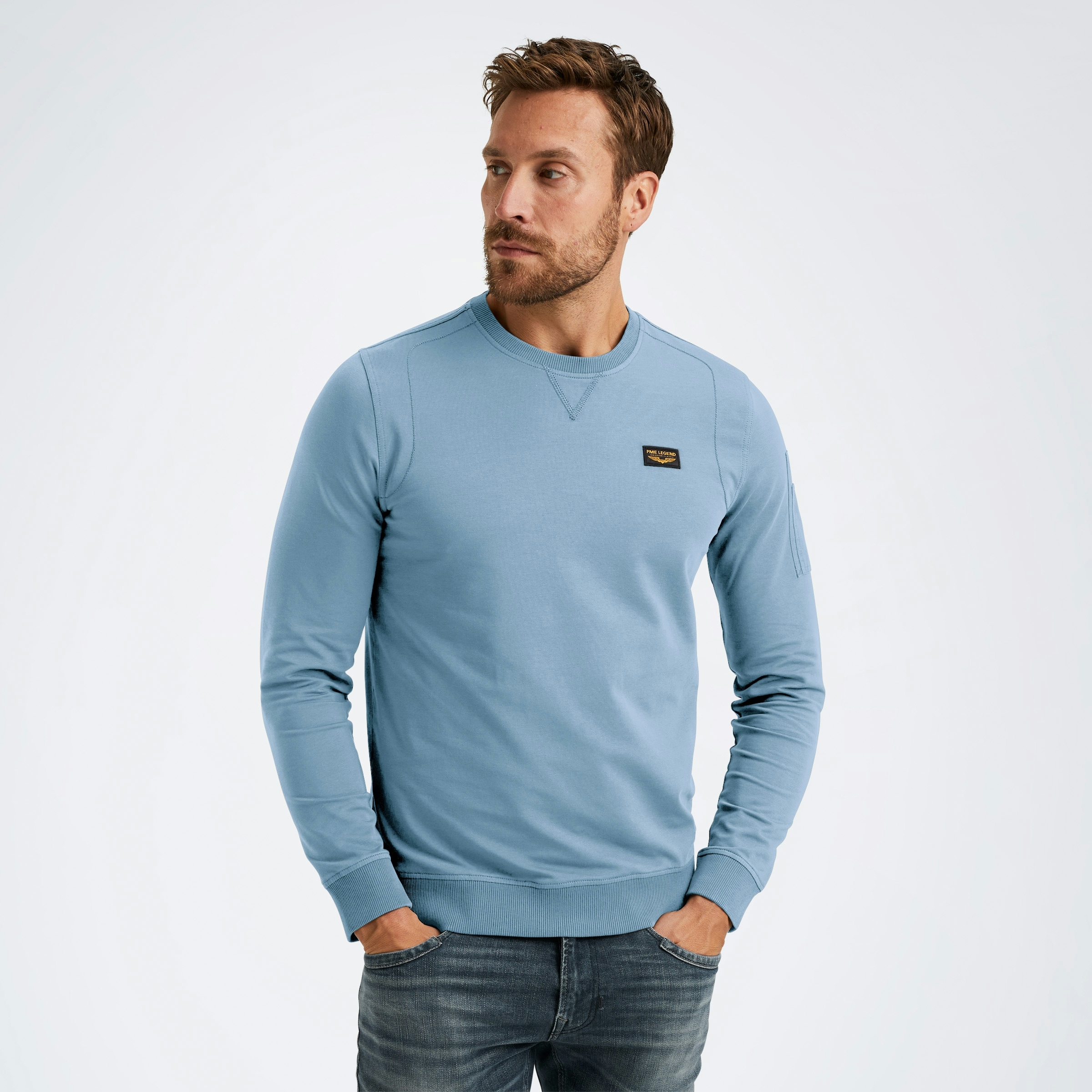 PME LEGEND Sweatshirt "Airstrip sweat", mit Logo Stickerei