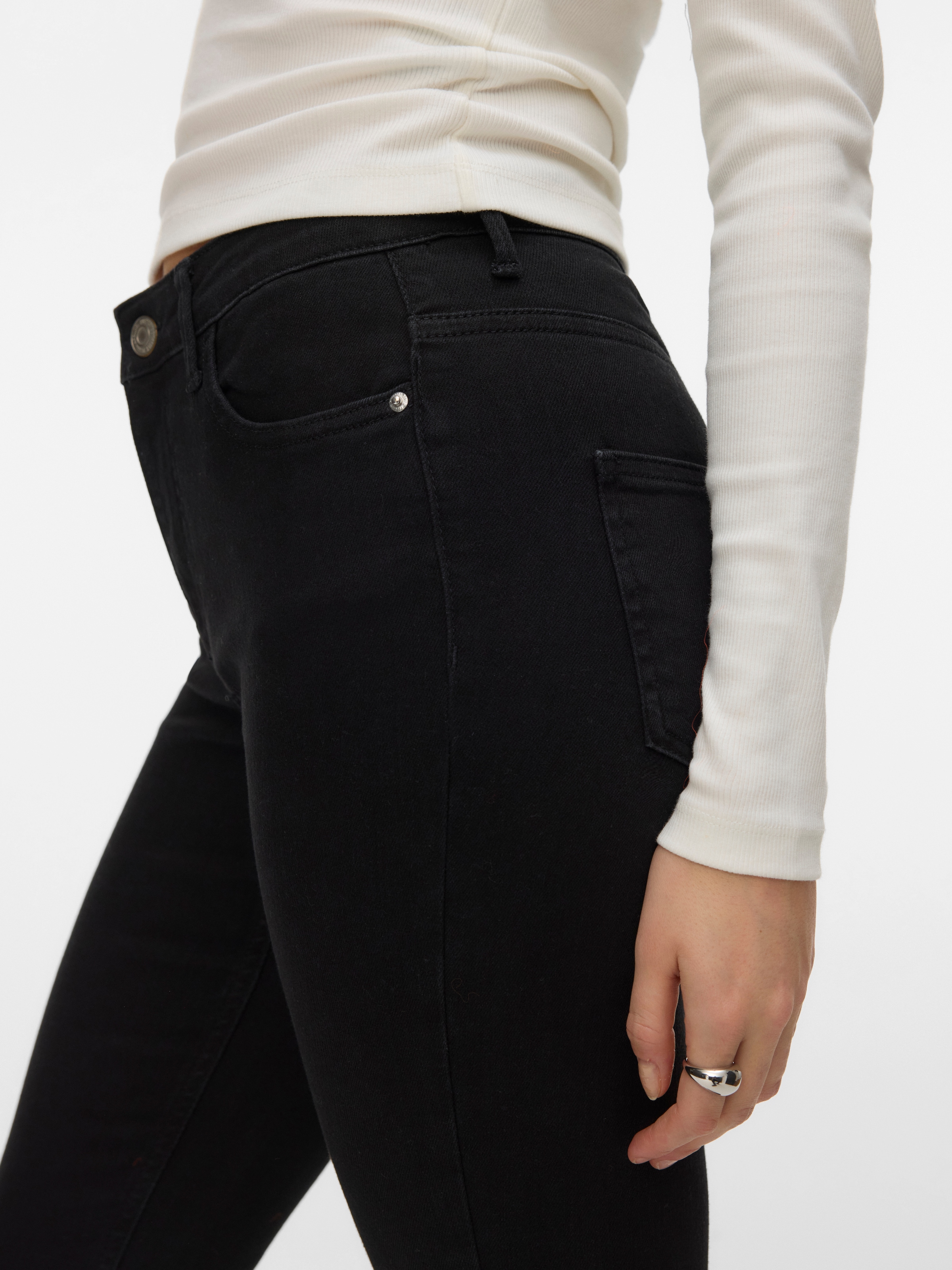 Vero Moda Skinny-fit-Jeans »VMPOLLY MR SKINNY JEANS RA135 NOOS« Baumwollmischung, skinny fit