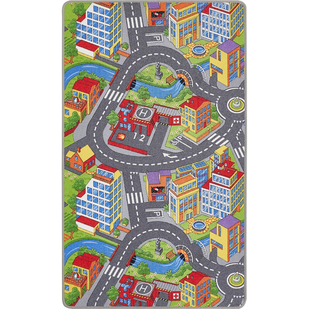 Andiamo Kinderteppich »Straße«, rechteckig, Straßen-Spiel-Teppich, Straßenbreite: 8,5 cm, Kinderzimmer