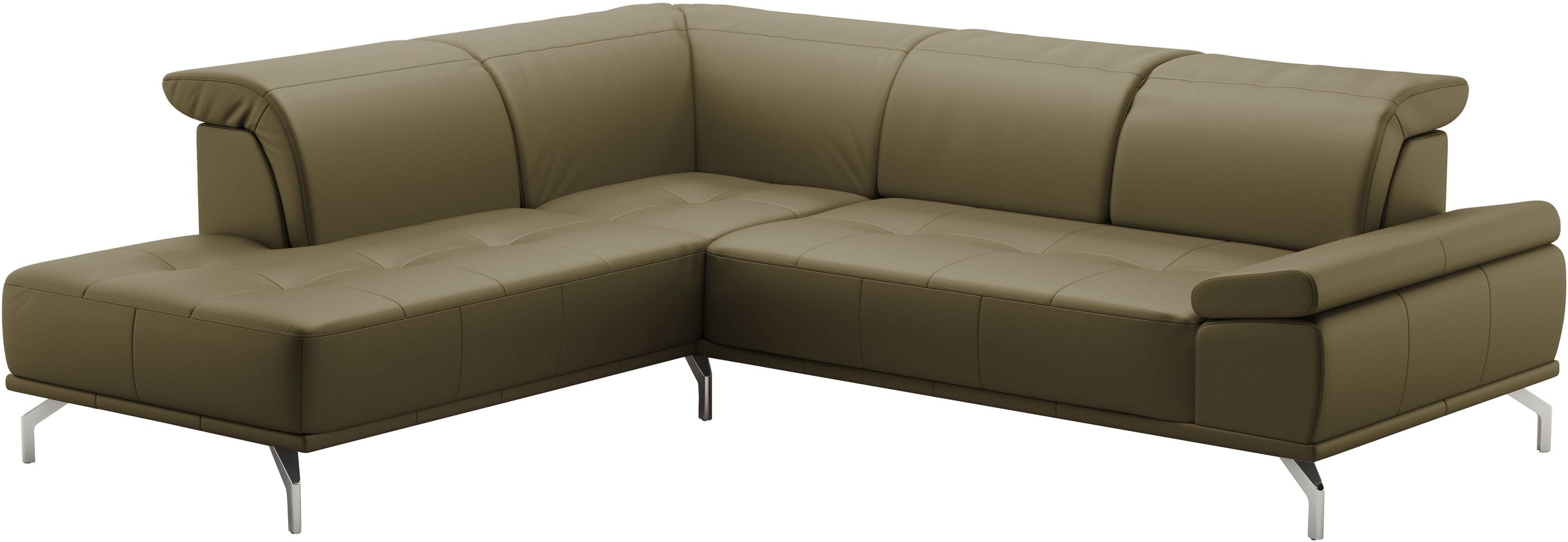 Places of Style Ecksofa »Caluna«, Inkl.Sitztiefenverstellung, wahlweise mit Kopf- und Armteilverstellung
