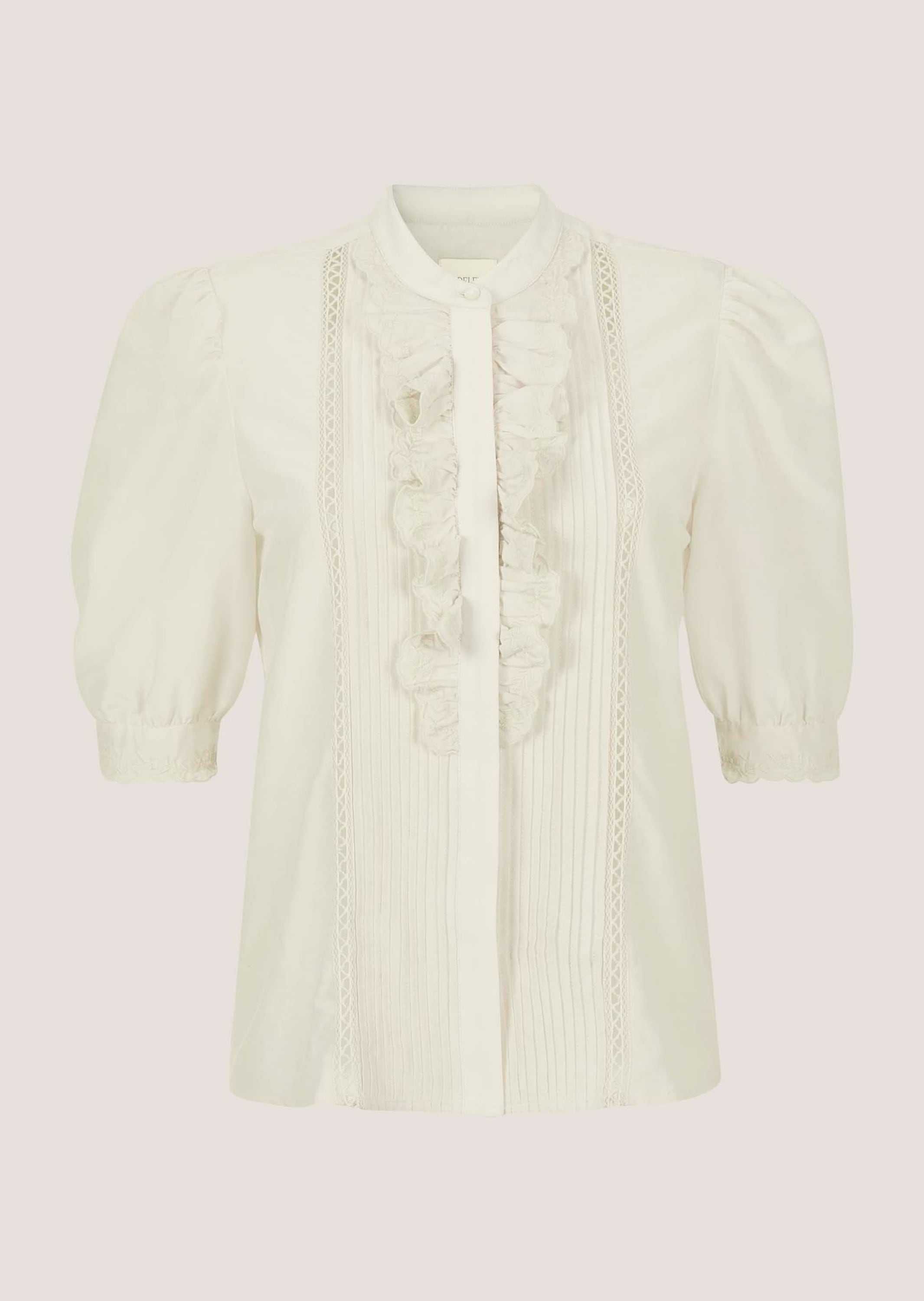 MADELEINE Kurzarmbluse "Rüschenbluse Blusenshirt mit Spitzendetails" Feine günstig online kaufen