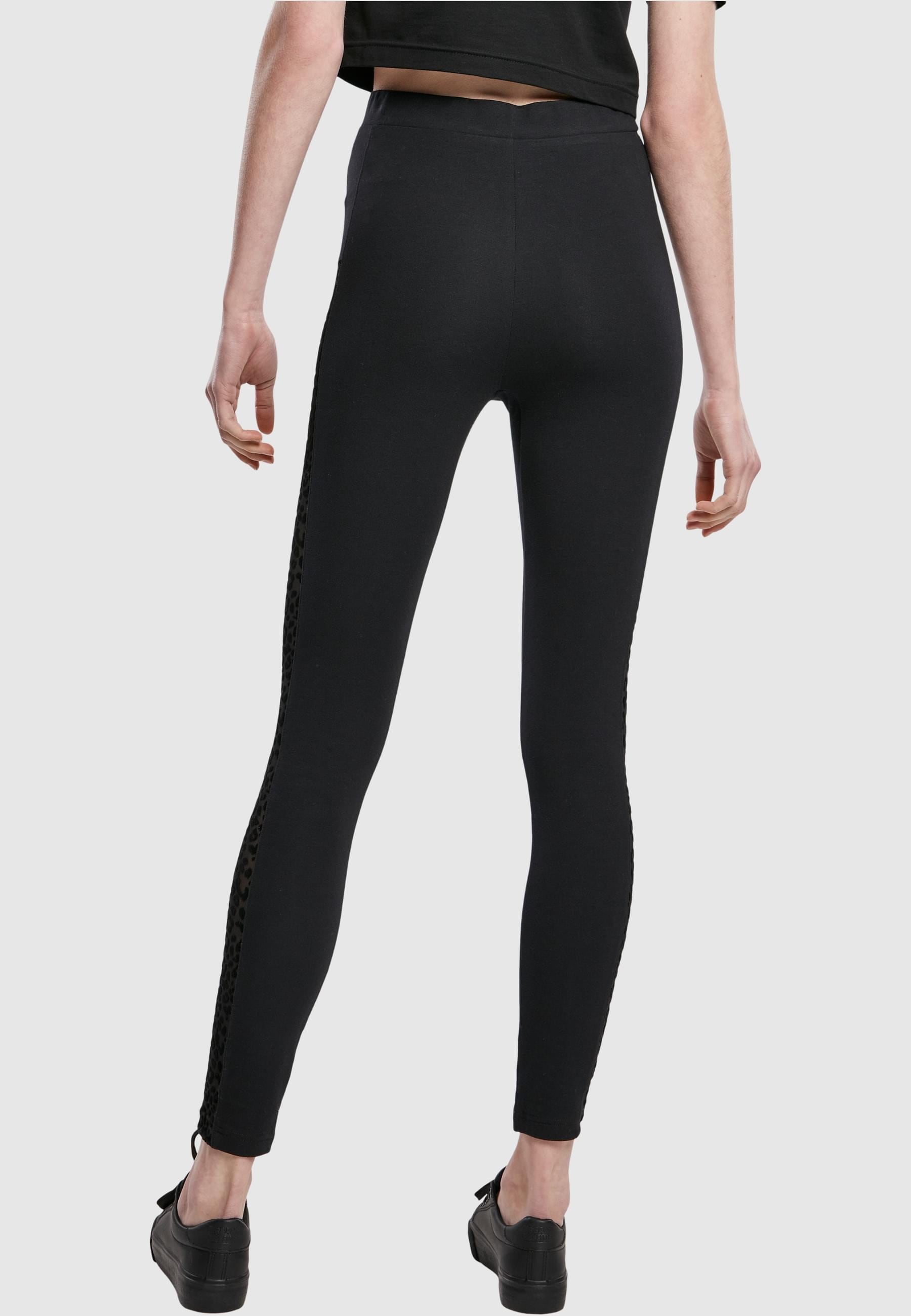 URBAN CLASSICS Leggings »Urban Classics Damen Ladies Flock Lace Stripe Leggings«, (1 tlg.)