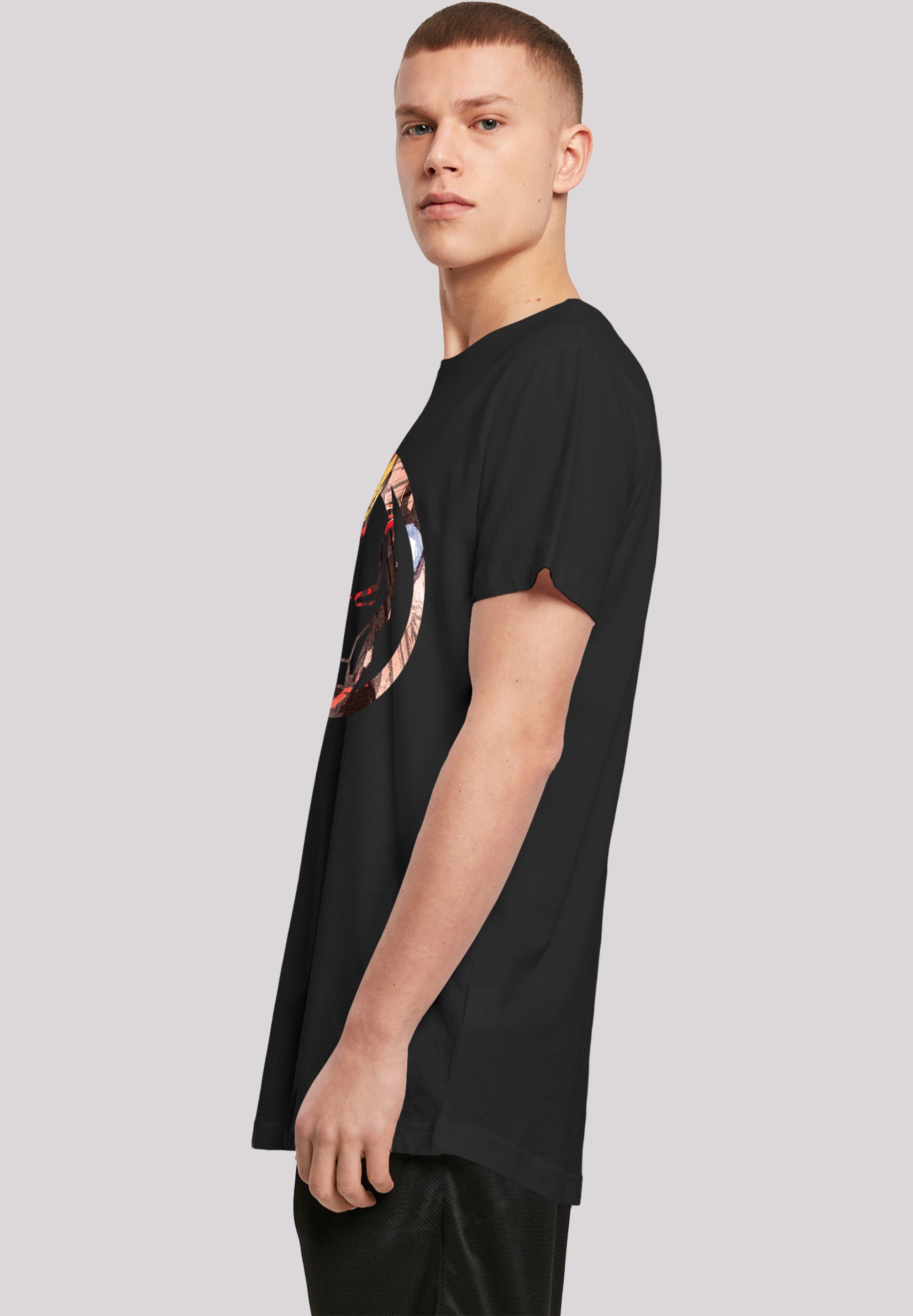 F4NT4STIC T-Shirt »Marvel Superhelden Iron Man Montage Symbol«, Herren,Premium Merch,Lang,Longshirt,Logo Print
