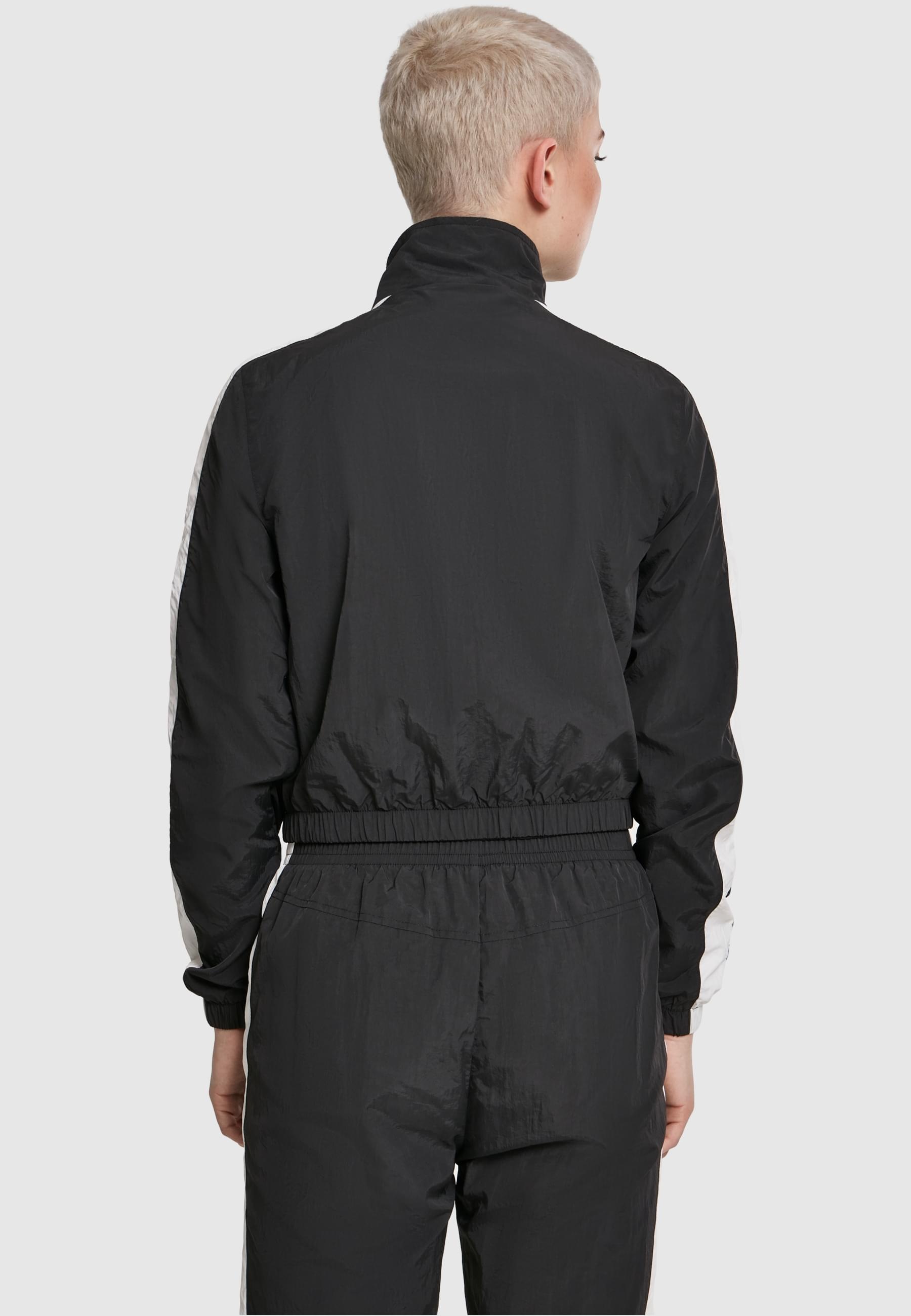 URBAN CLASSICS Allwetterjacke »Urban Classics Damen Ladies Short Striped Crinkle Track Jacket«, (1 St.), ohne Kapuze