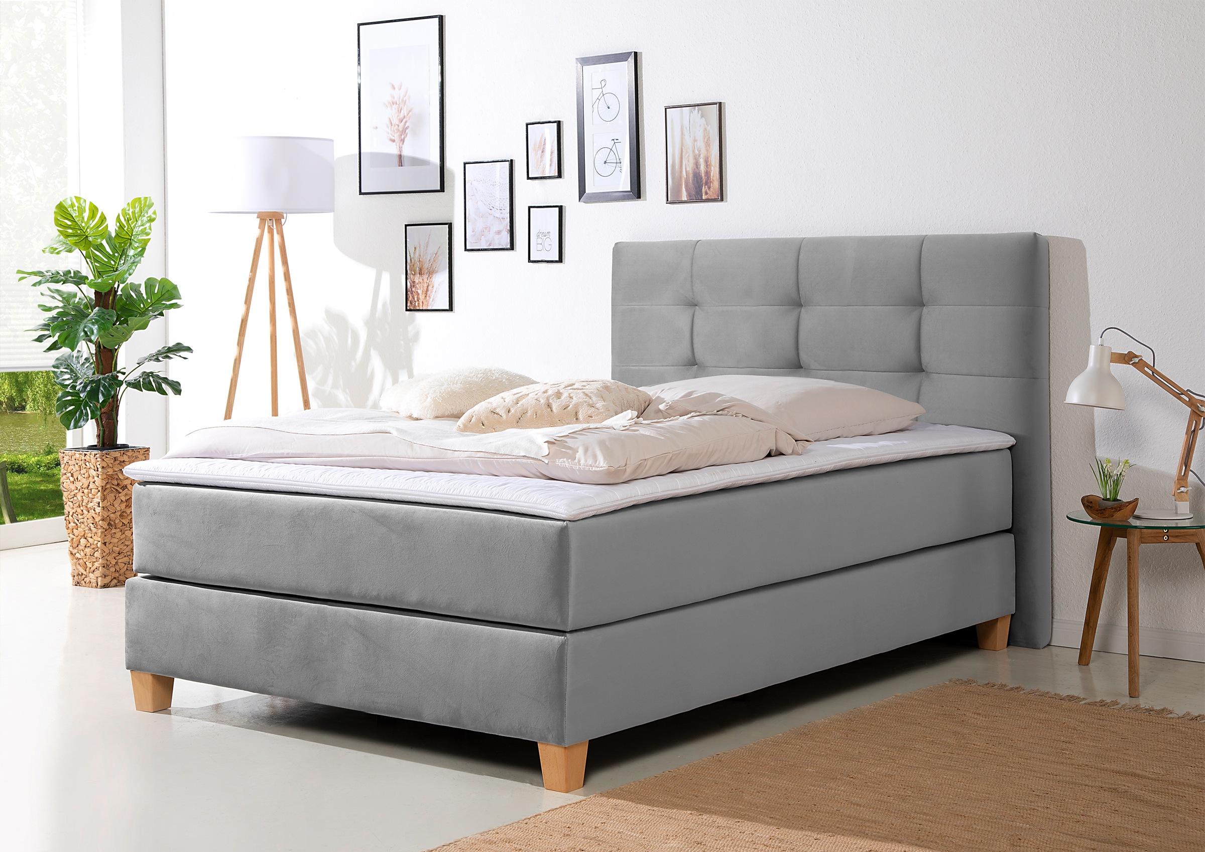 Home affaire Boxspringbett »Moulay«, inkl. Topper, in 3 Härtegraden, TFK auch in Härtegrad 4