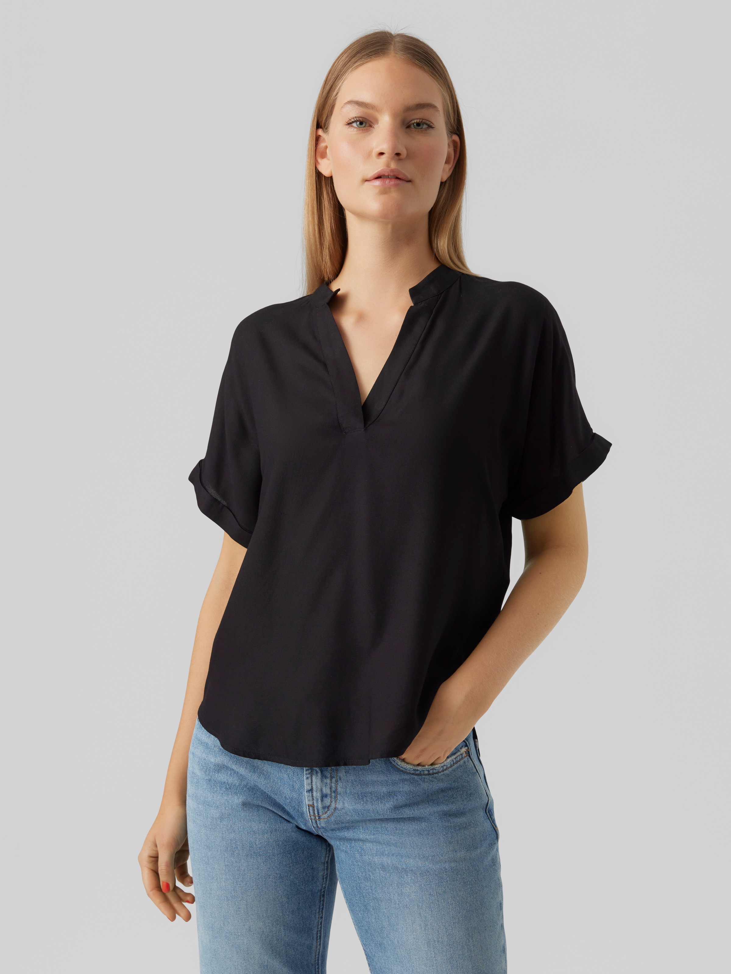 Vero Moda Shirtbluse "VMBEAUTY SS TOP GA NOOS" Viskose, regular fit günstig online kaufen