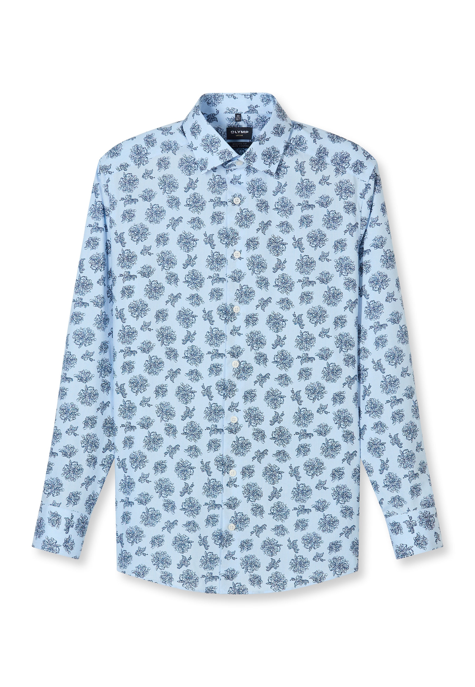 OLYMP Luxor 24/Seven Men's Shirt Blue 46 7