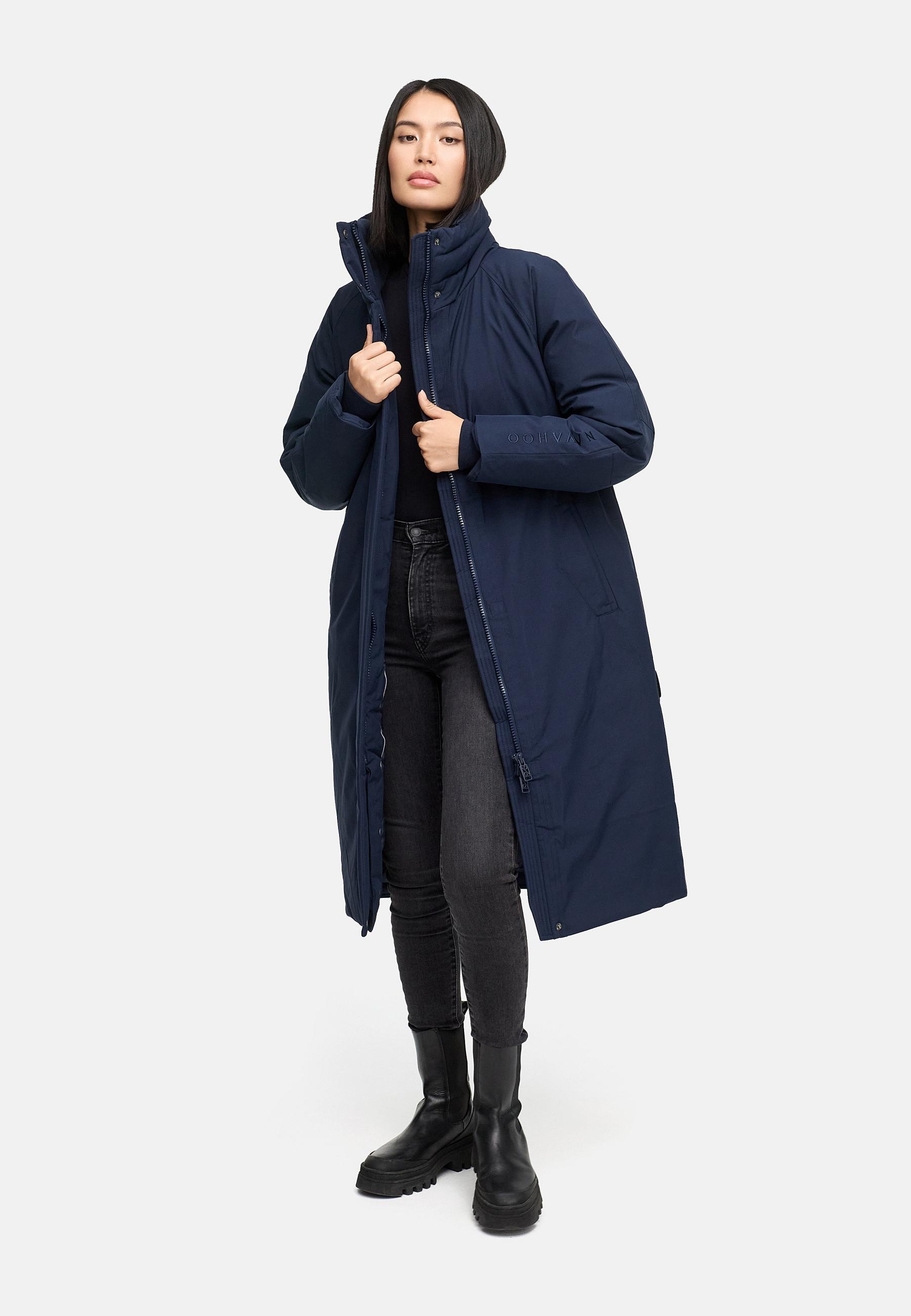 Navahoo Wintermantel »Traumblüte 14«, Warmer Parka mit Stehkragen